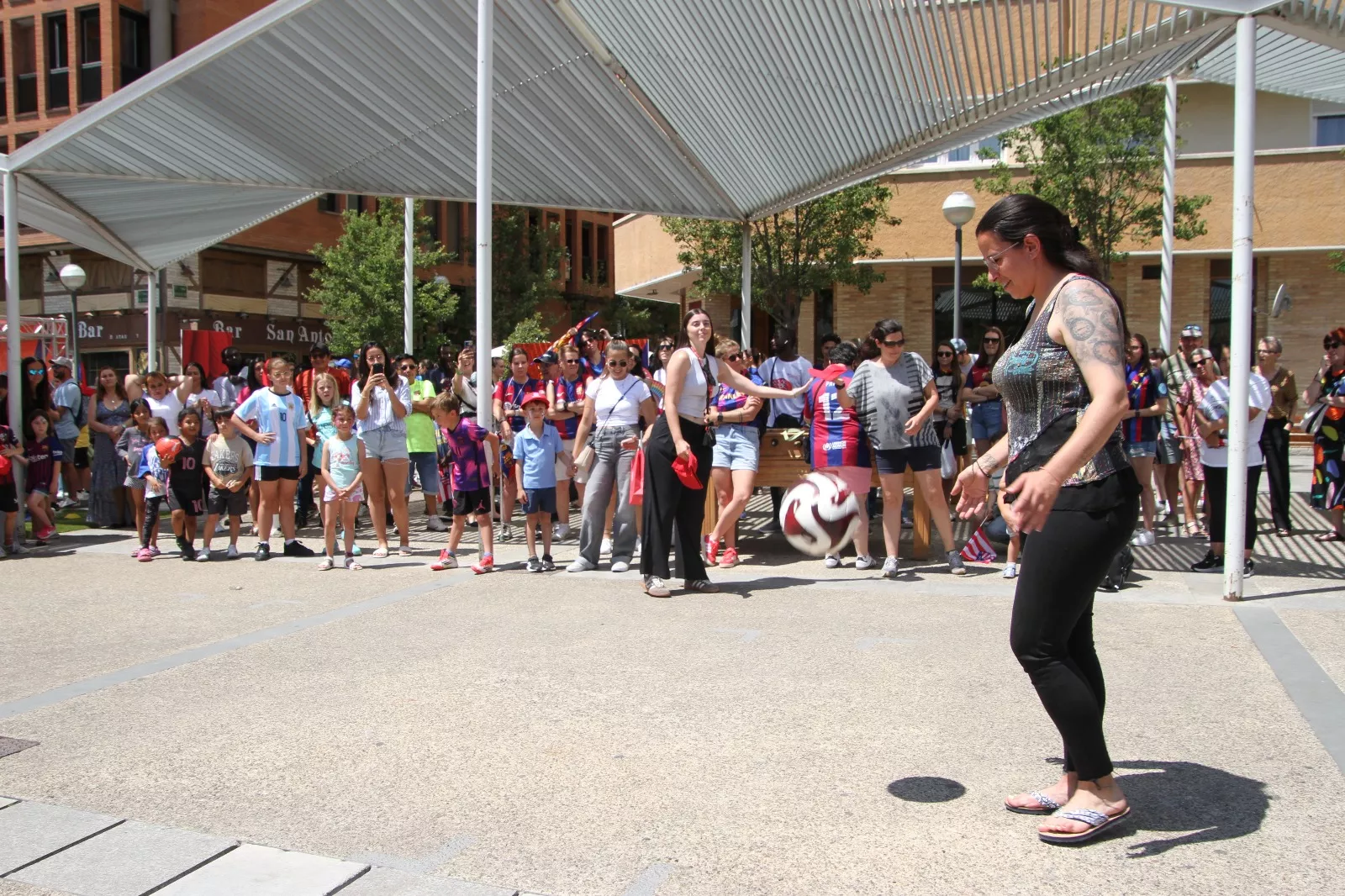 Fan Zone este sábado en Huesca. Foto Carlos Neofato