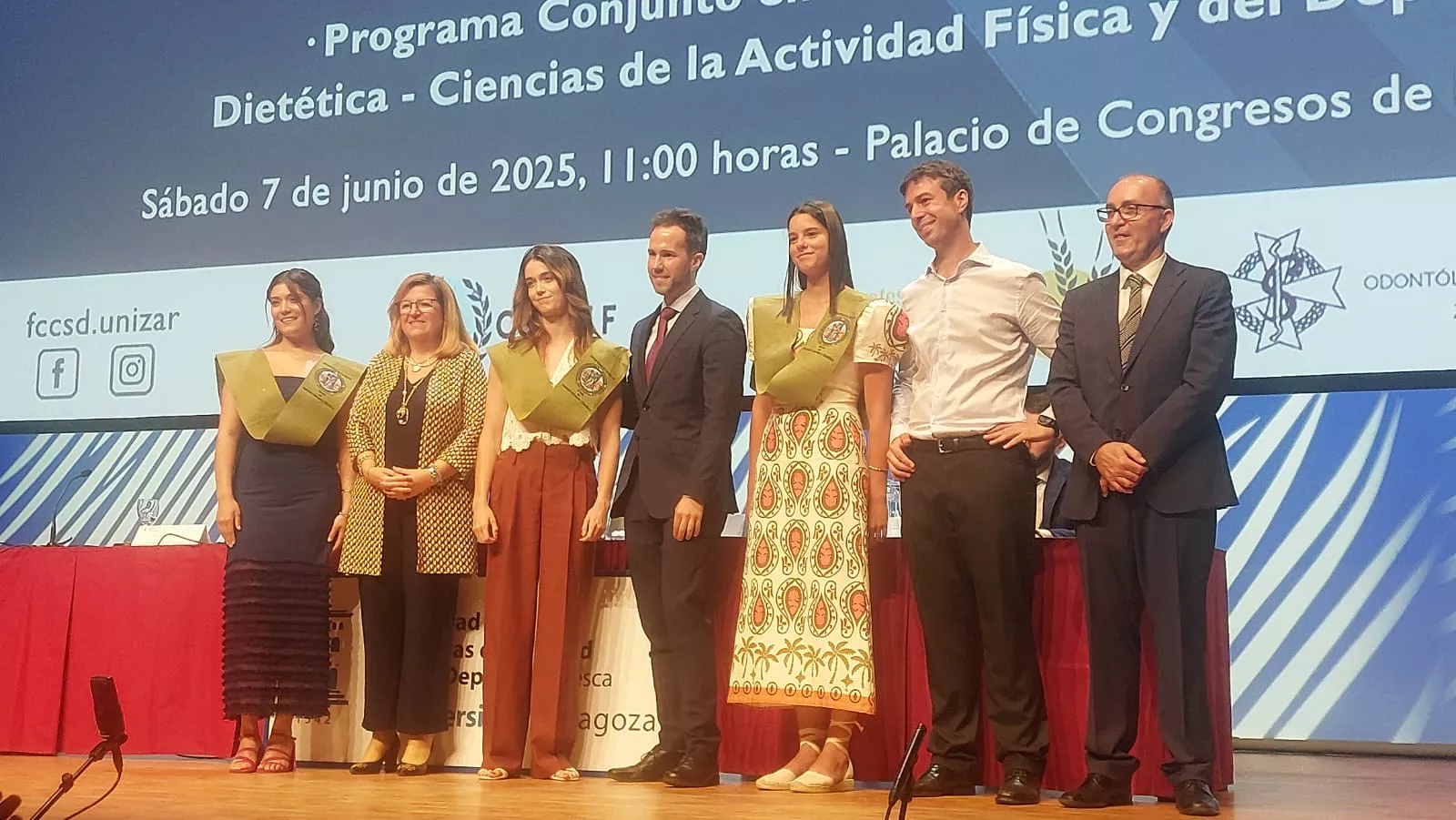 Acto de fin de carrera de la Facultad de Ciencias de la Salud y el Deporte