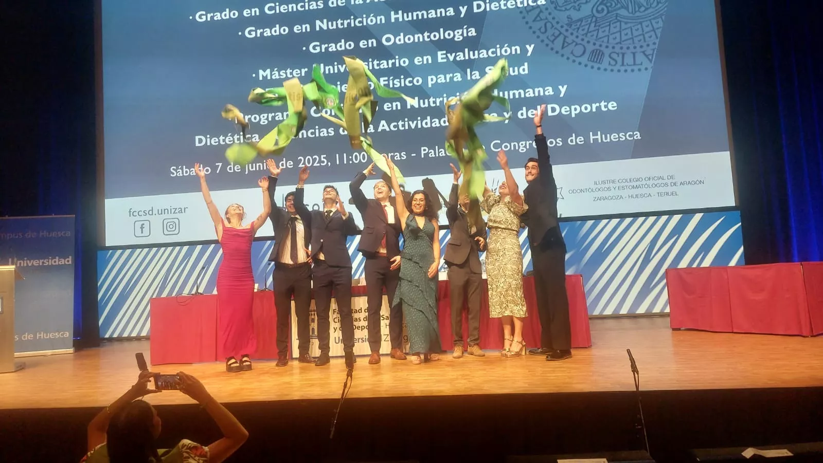 Acto de fin de carrera de la Facultad de Ciencias de la Salud y el Deporte