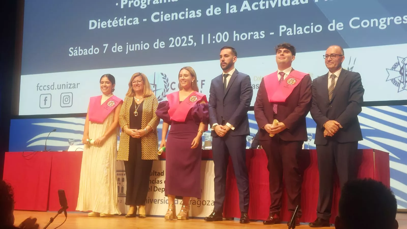 Acto de fin de carrera de la Facultad de Ciencias de la Salud y el Deporte