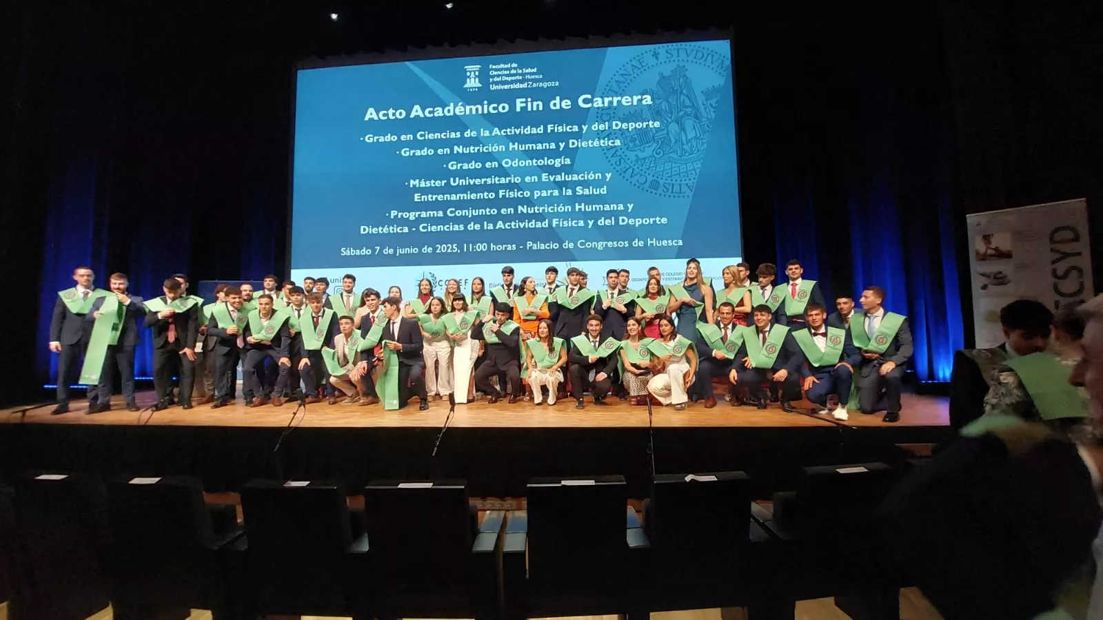 Acto de fin de carrera de la Facultad de Ciencias de la Salud y el Deporte