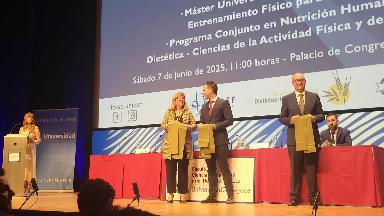 Acto de fin de carrera de la Facultad de Ciencias de la Salud y el Deporte