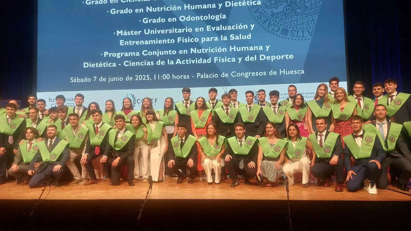 Acto de fin de carrera de la Facultad de Ciencias de la Salud y el Deporte