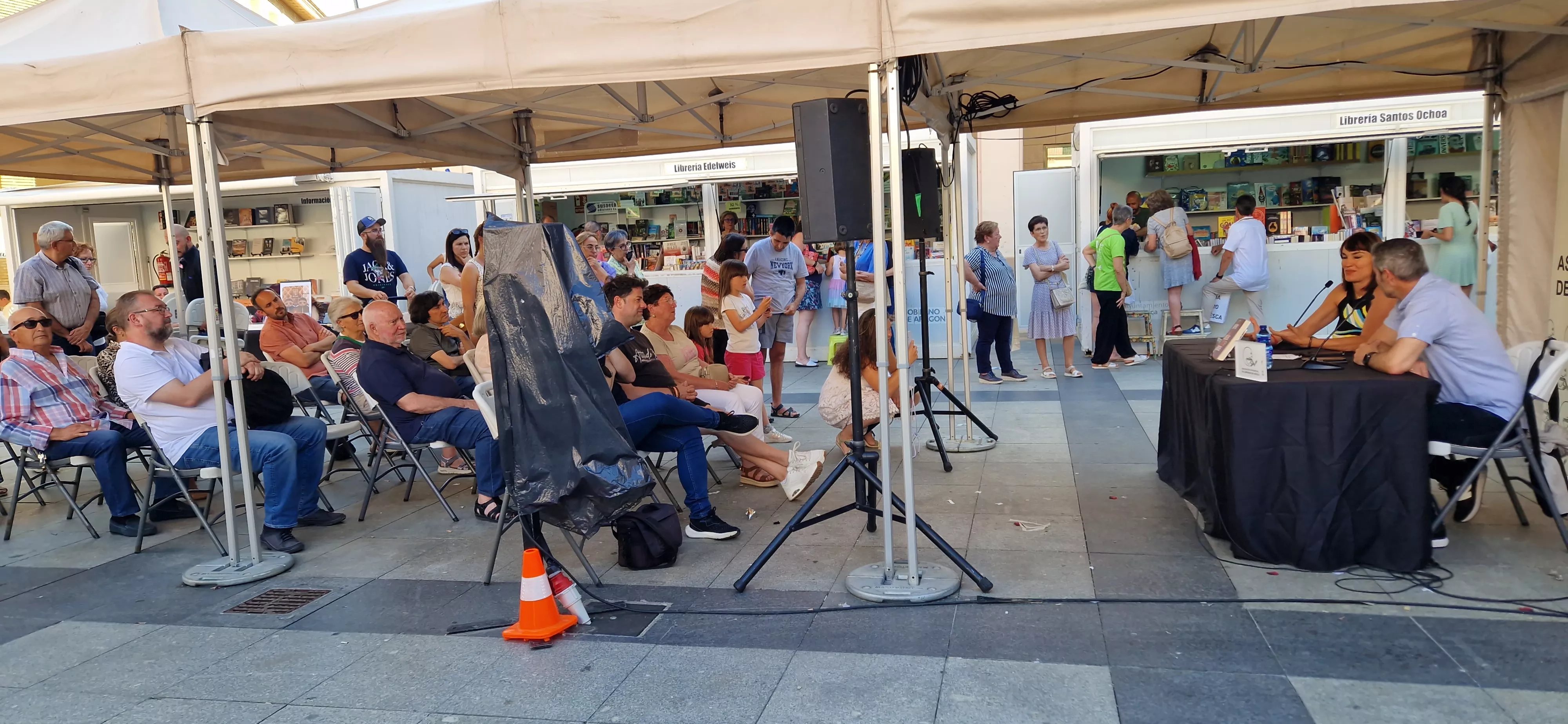 Irene Villa, en la 41ª Feria del Libro de Huesca. Foto Myriam Martínez