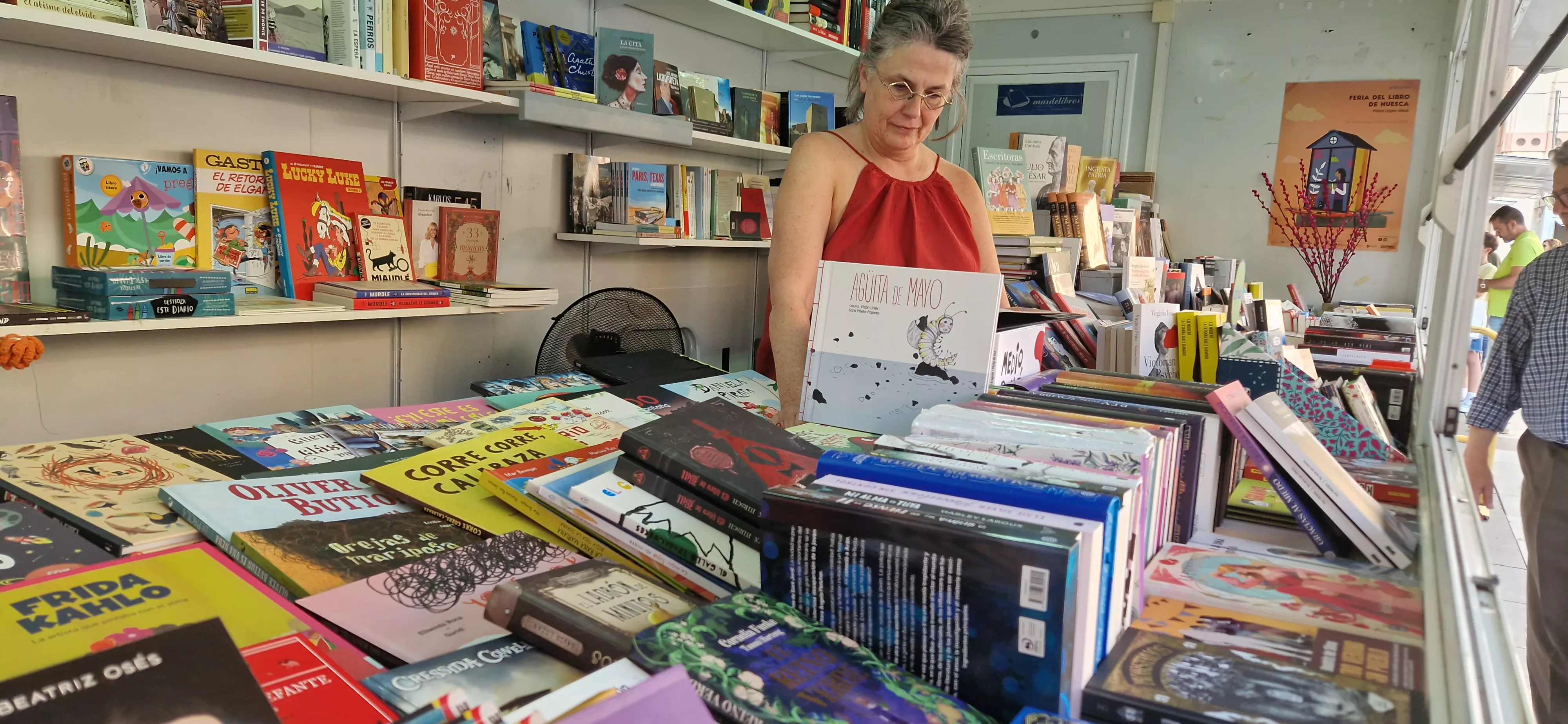Ana Martínez. Jornada del sábado de la 41ª Feria del Libro de Huesca. Foto Myriam Martínez