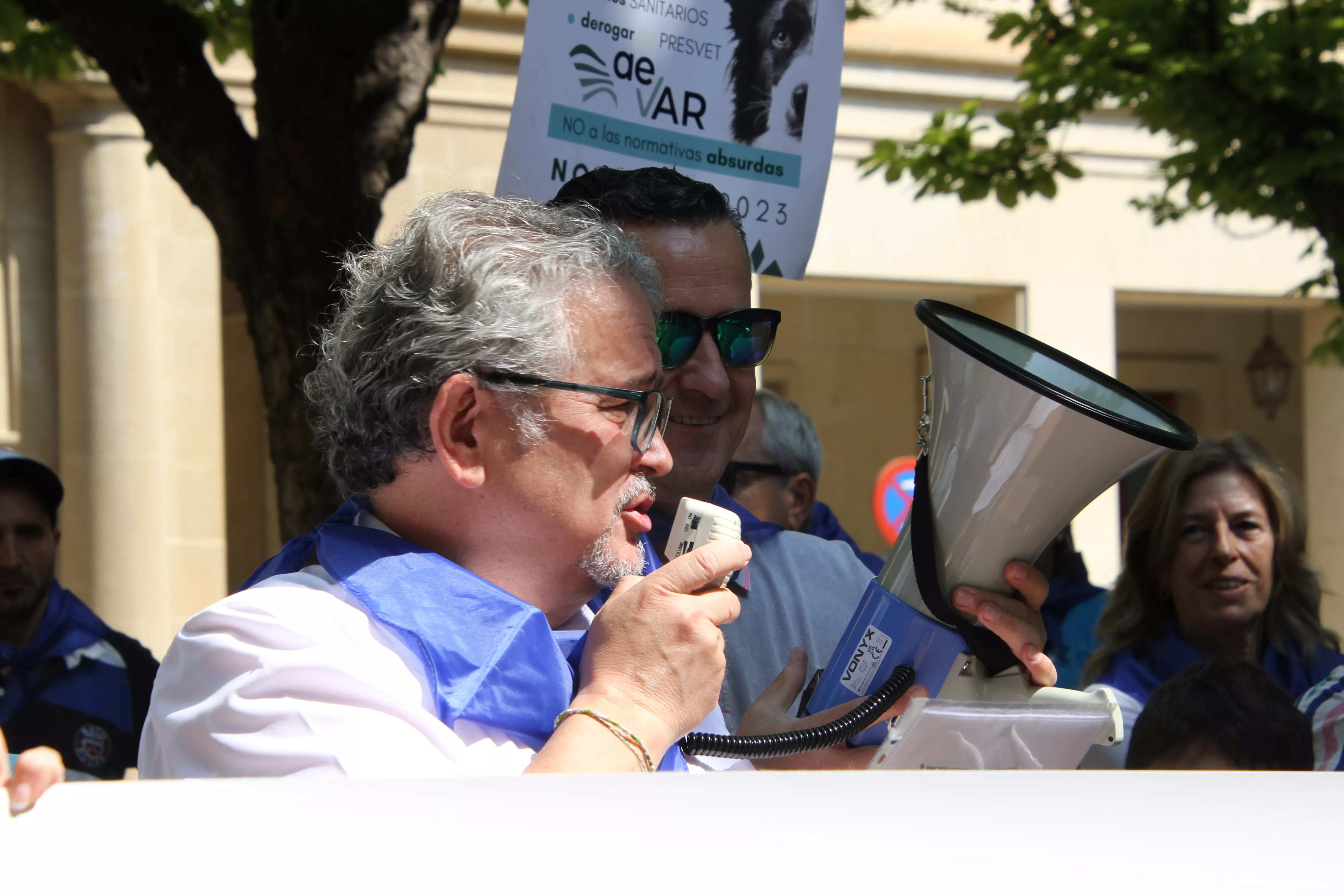 Manifestación de los veterinarios en Huesca. Foto Carlos Neofato