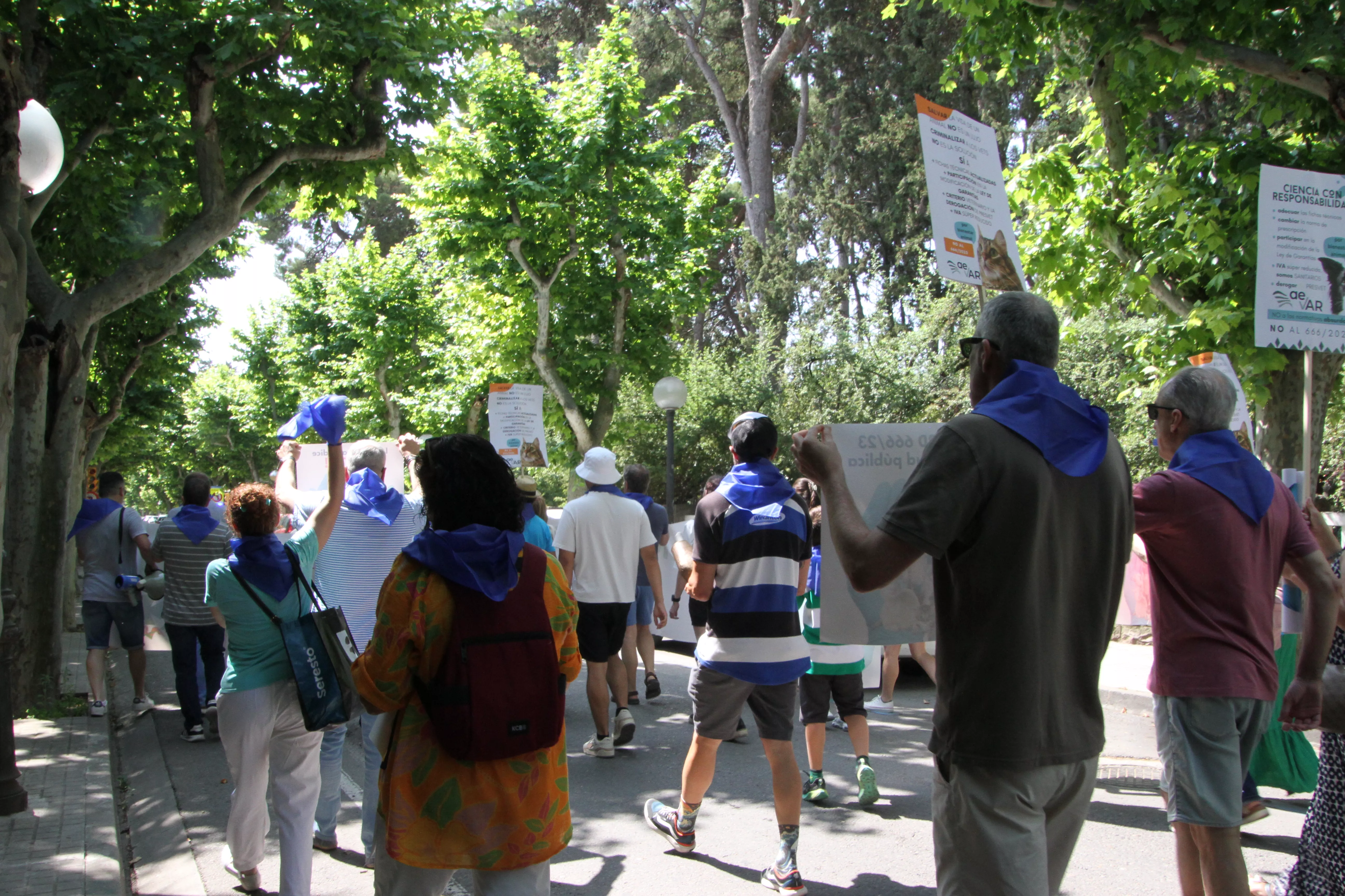 Manifestación de los veterinarios en Huesca. Foto Carlos Neofato