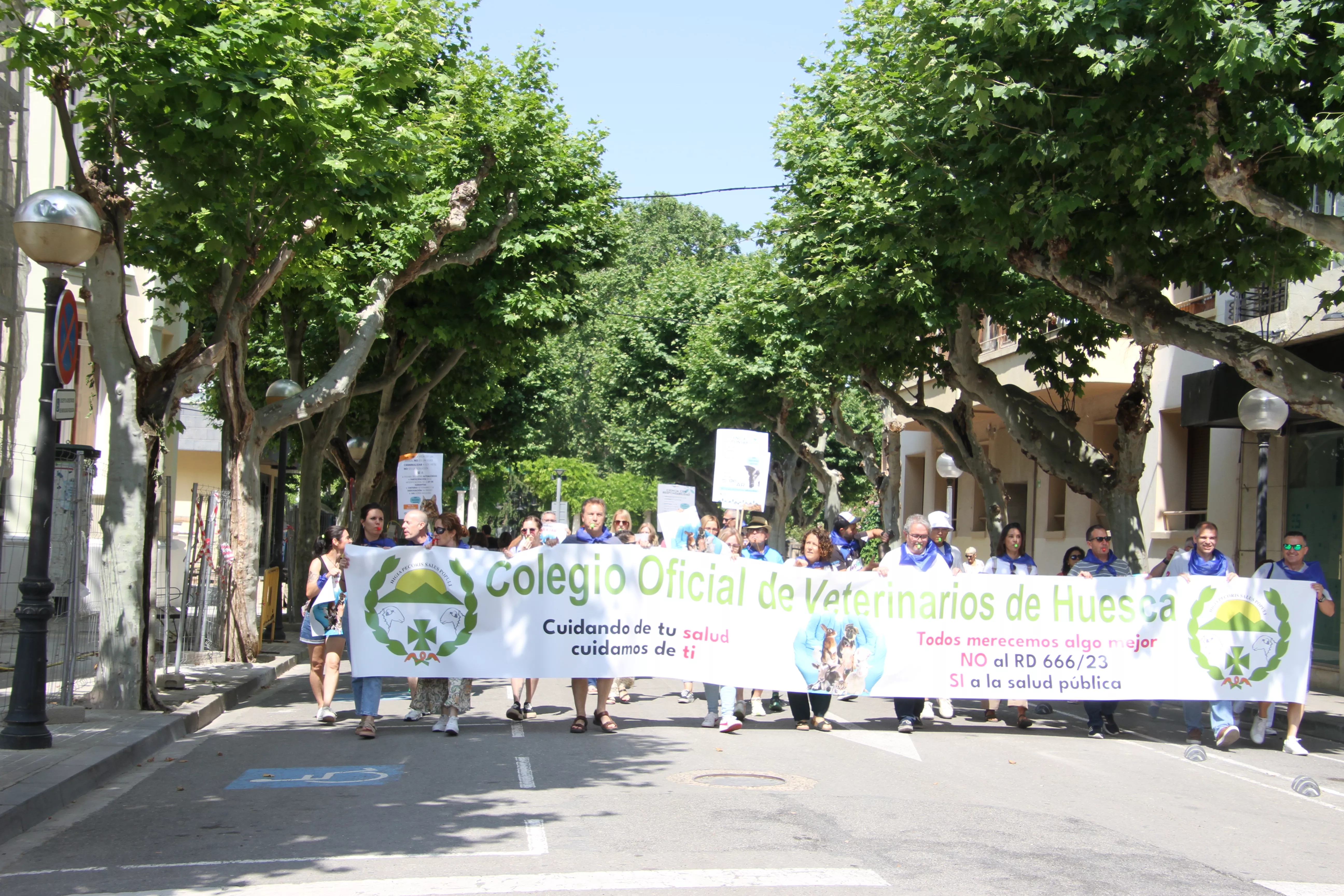 Manifestación de los veterinarios en Huesca. Foto Carlos Neofato