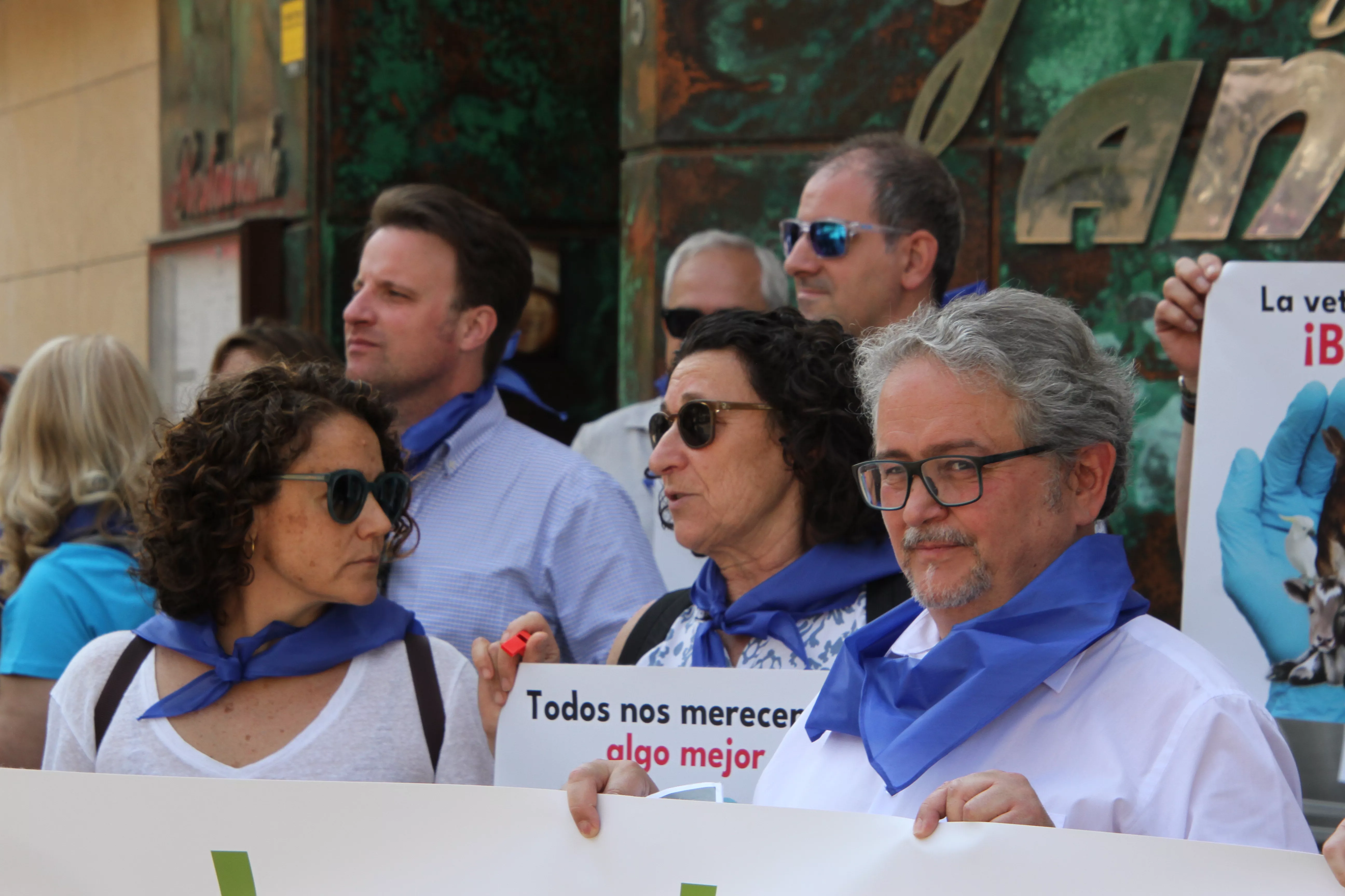 Manifestación de los veterinarios en Huesca. Foto Carlos Neofato