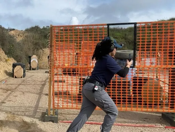 Paula Pérez durante la competición.