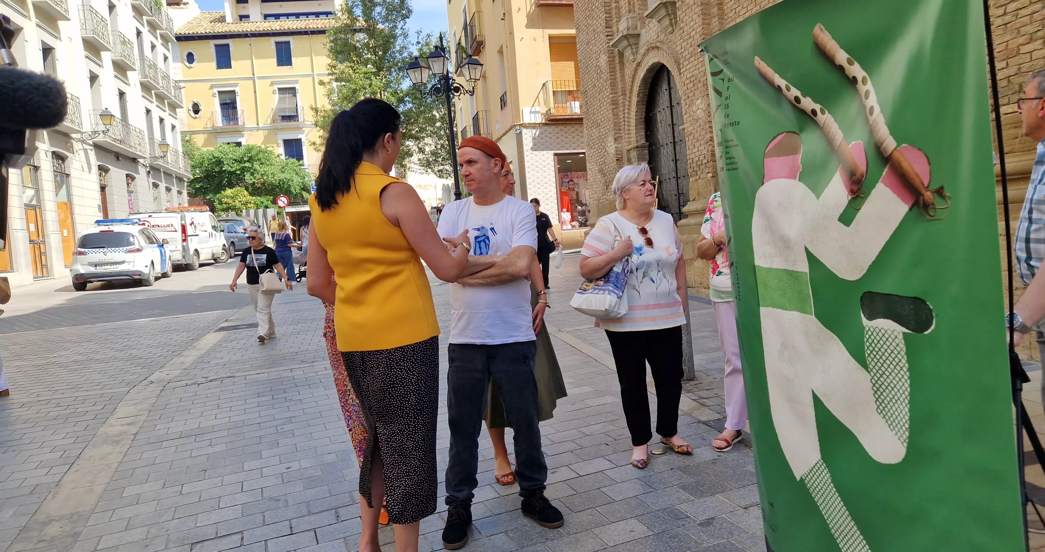 Presentación del cartel de San Lorenzo 2025 obra de Isidro Ferrer. Foto Myriam Martínez