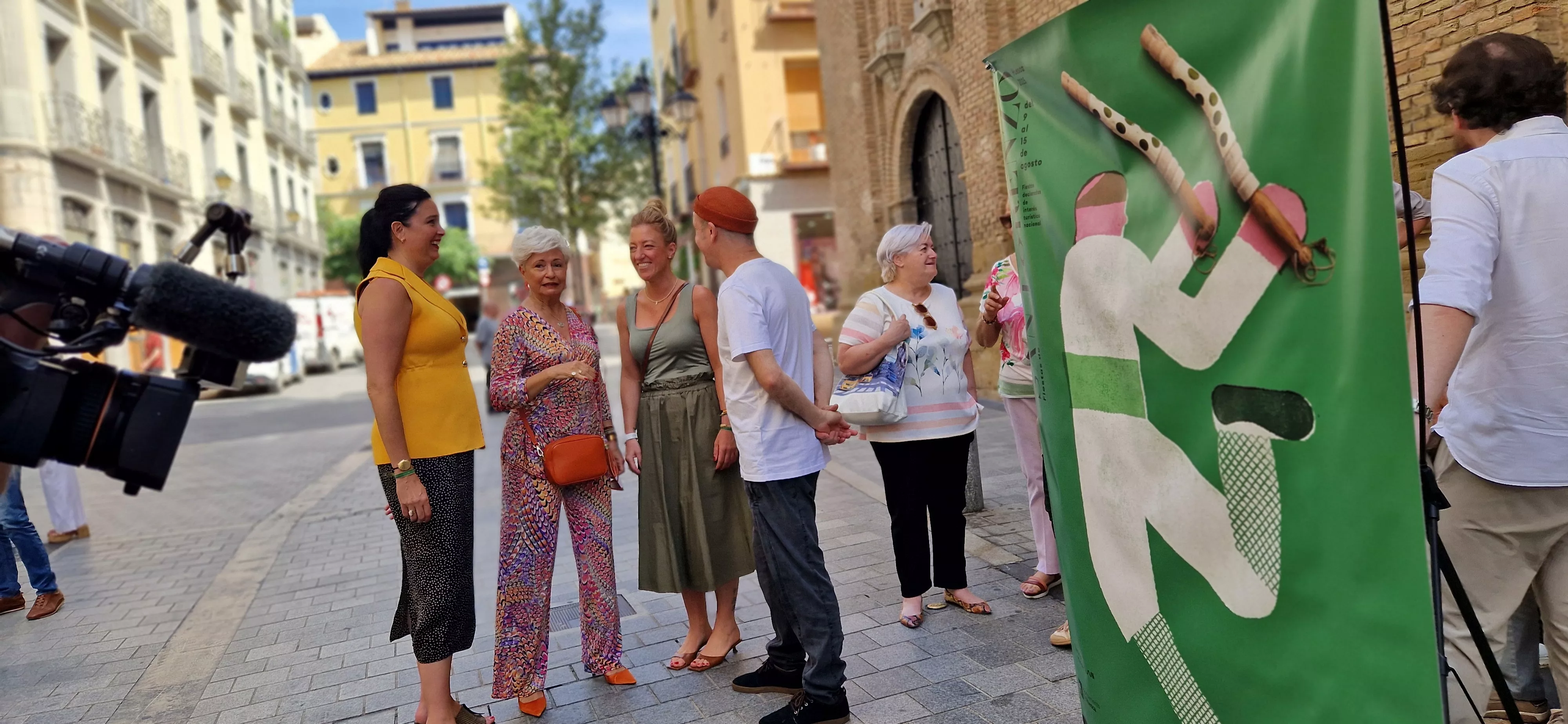 Presentación del cartel de San Lorenzo 2025 obra de Isidro Ferrer. Foto Myriam Martínez