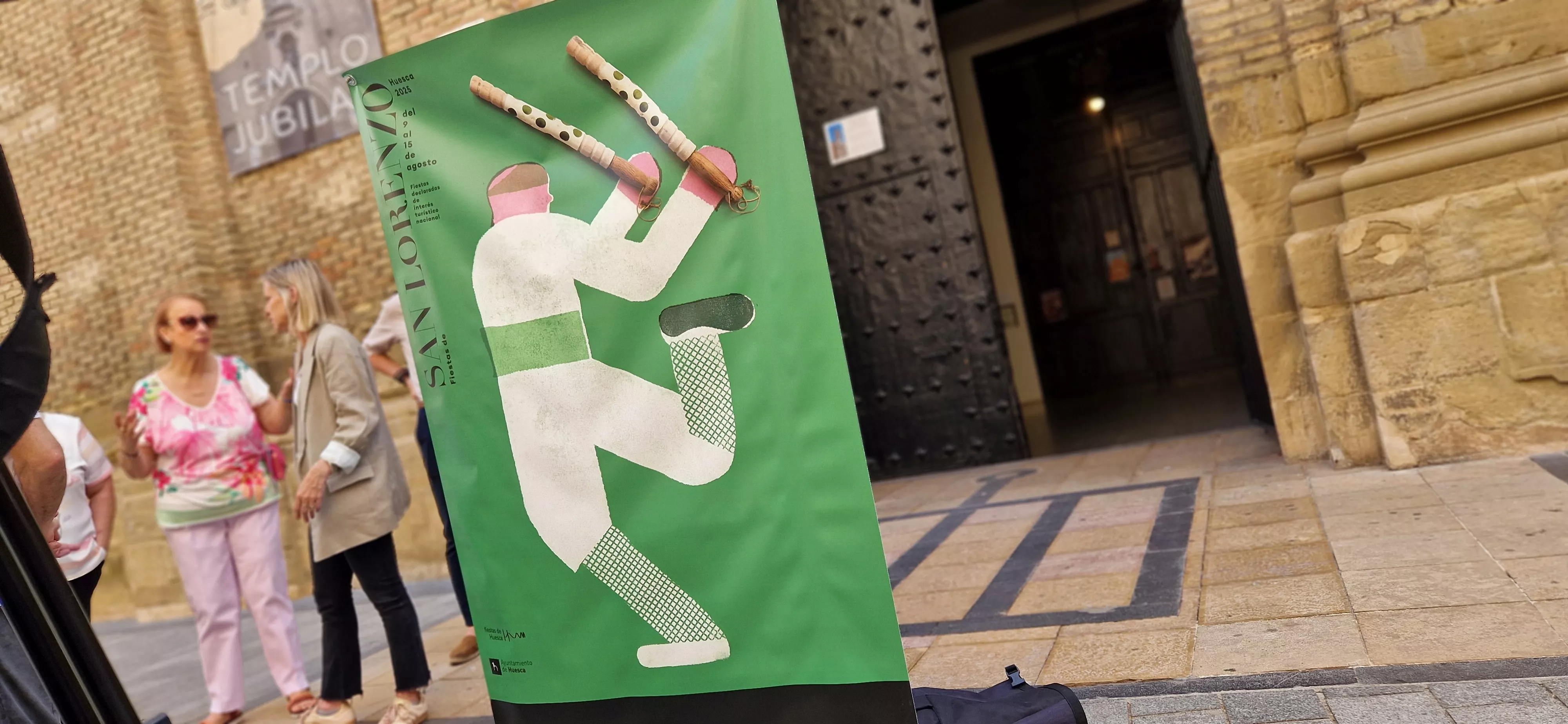 Presentación del cartel de San Lorenzo 2025 obra de Isidro Ferrer. Foto Myriam Martínez