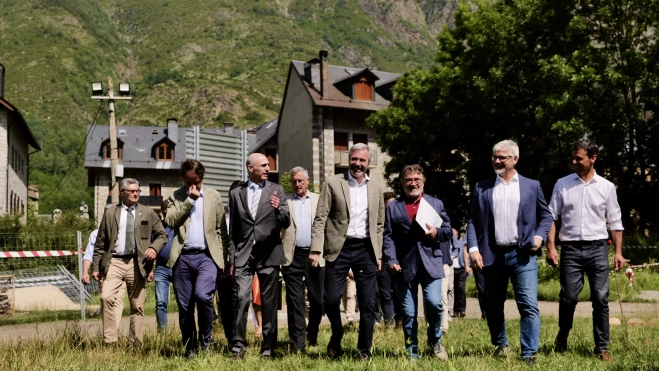 Participantes en el acto en Cerler.