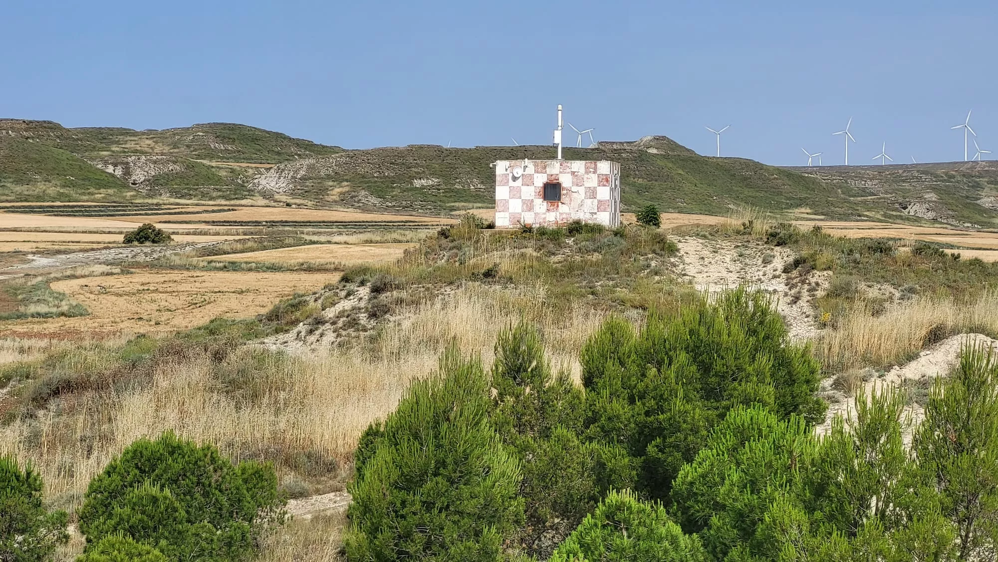 Trabajos para instalar el camello de mil kilos en la República Monegría