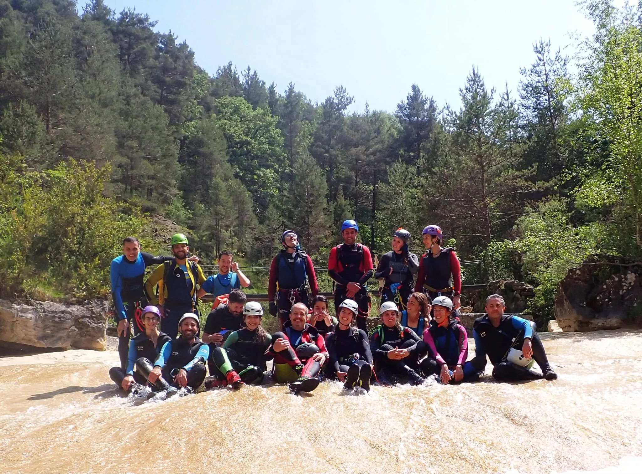 Foto del grupo de barranquistas. 