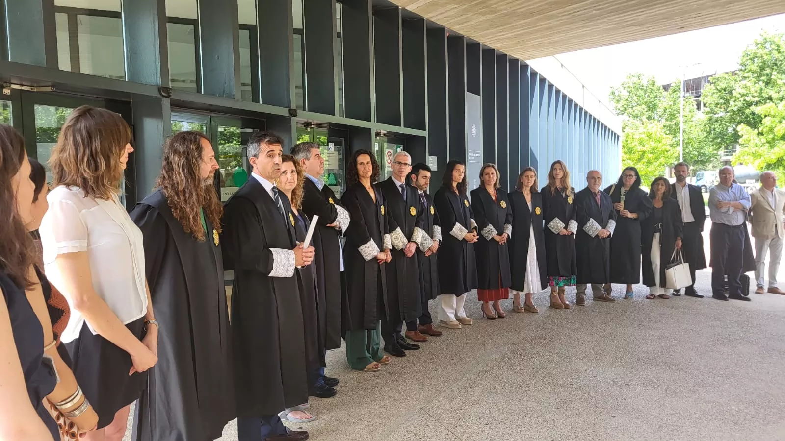 Paro de Jueces y Fiscales en Palacio de Justicia de Huesca, previo a la huelga que ha comenzado este martes