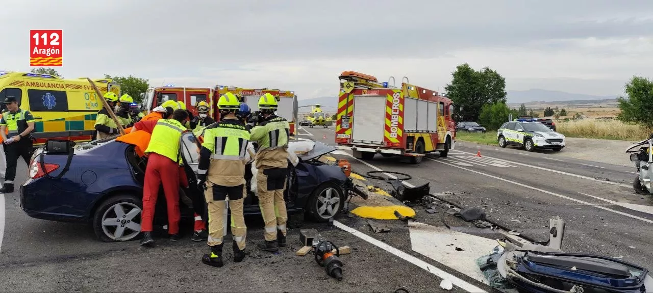 Fallece una vecina de Monegros en un accidente en la A-1213, en Albero Bajo.