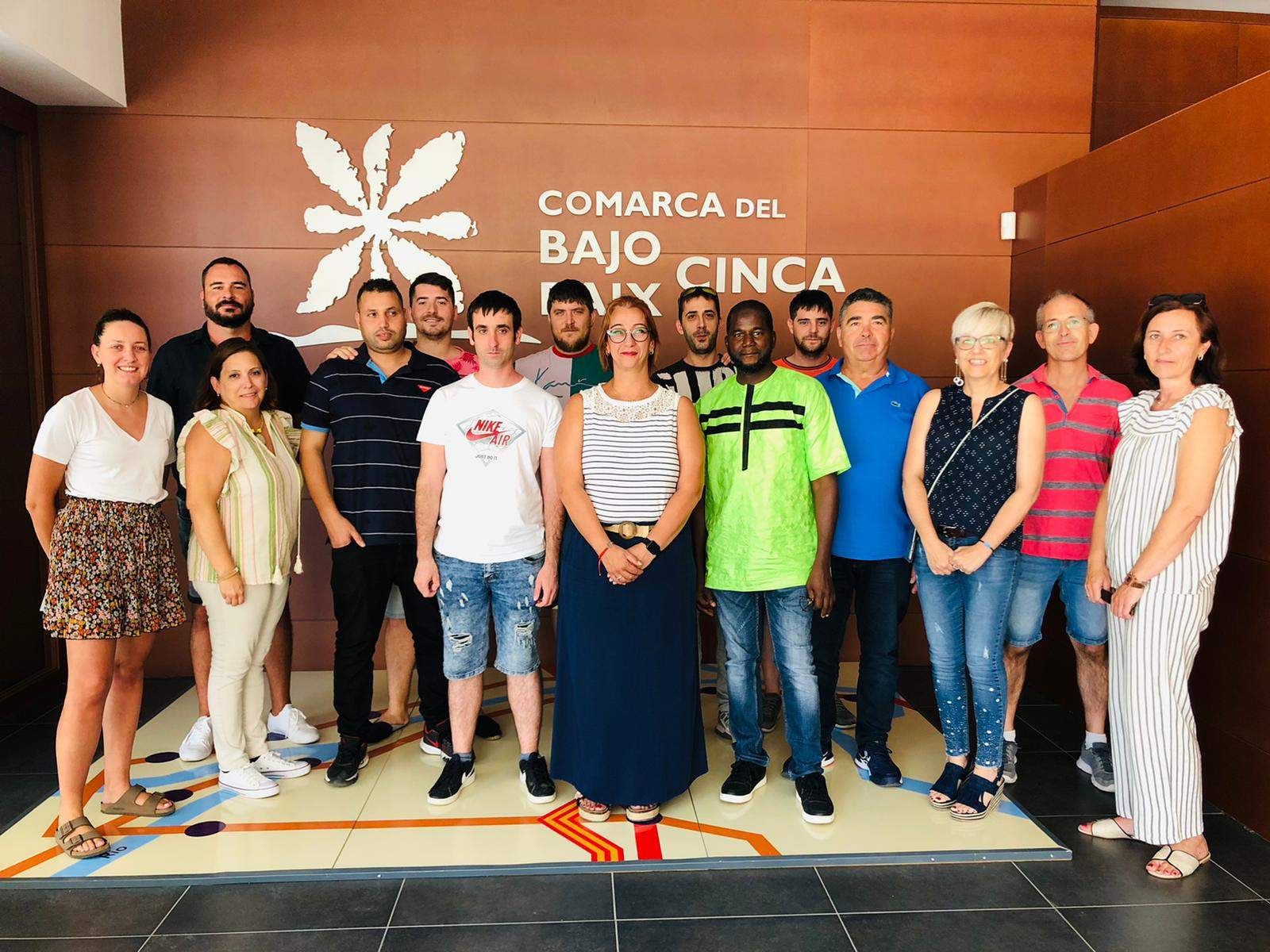 Participantes en el último taller de empleo llevado a cabo en la comarca.