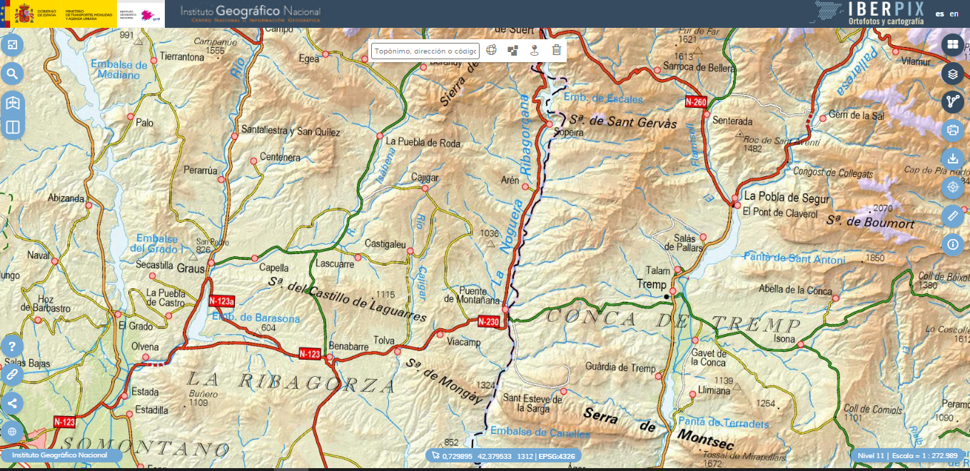 Tramo sobre el que se va a redactar el proyecto para hacer una carretera 2+1