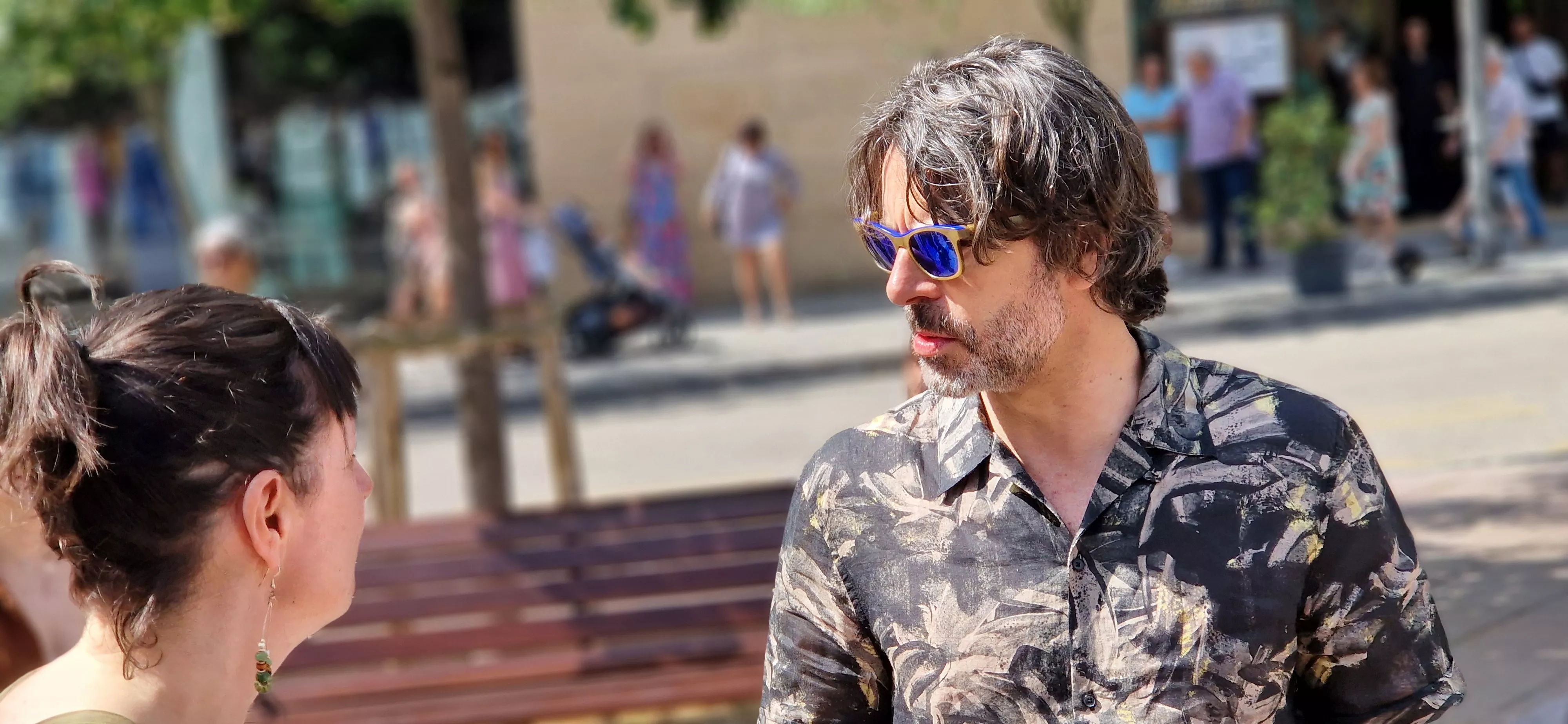 Equipo de "Parecido a un asesinato" en Huesca. Foto Myriam Martínez