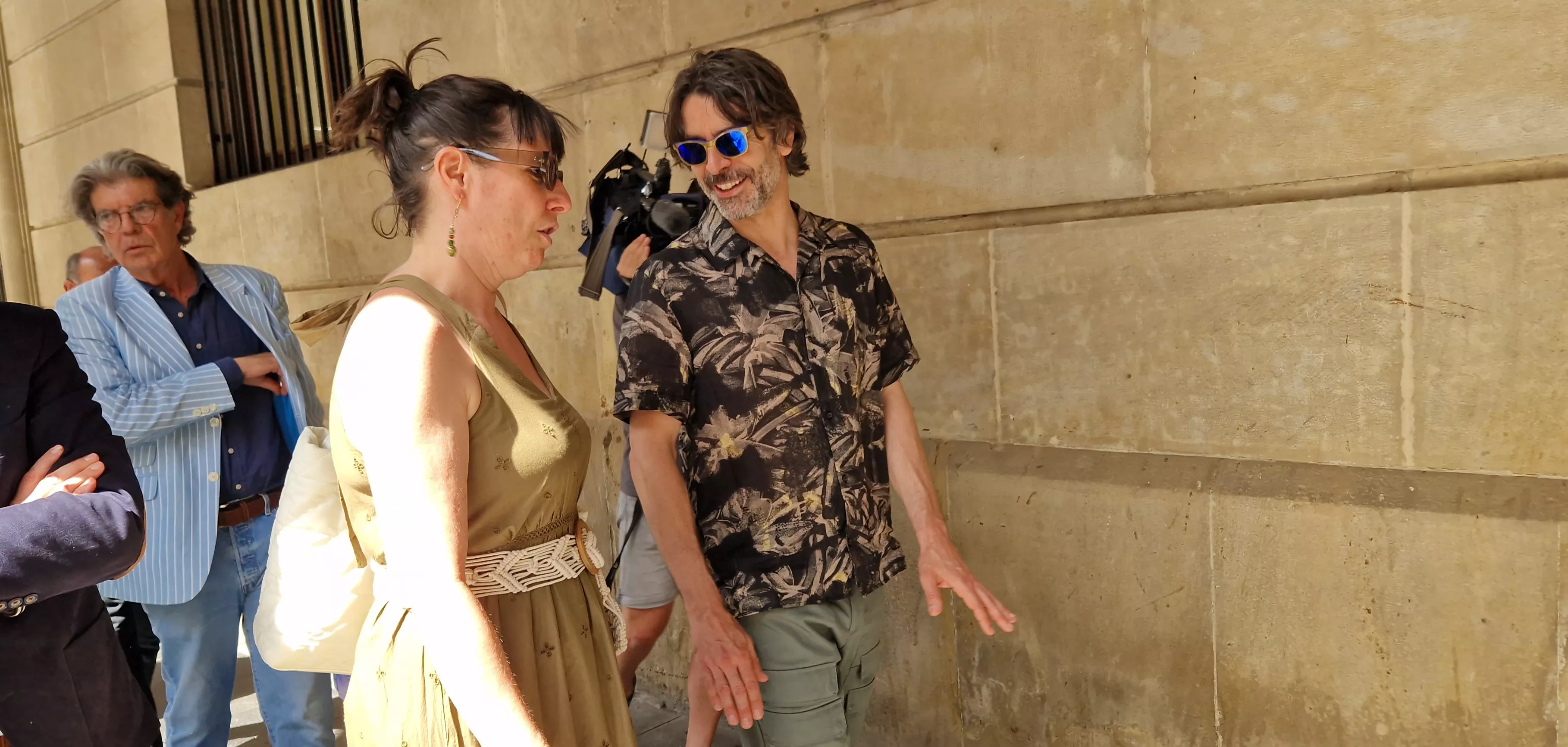 Estela Rasal conversa con Eduardo Noriega. Foto Myriam Martínez