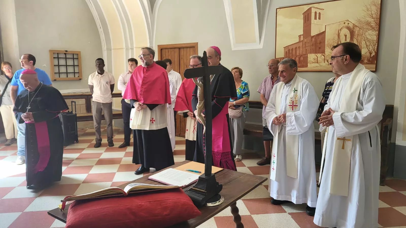 Profesión de fe y juramento de fidelidad del padre Pedro Aguado Cuesta en el Santuario de Salas y de la Huerta