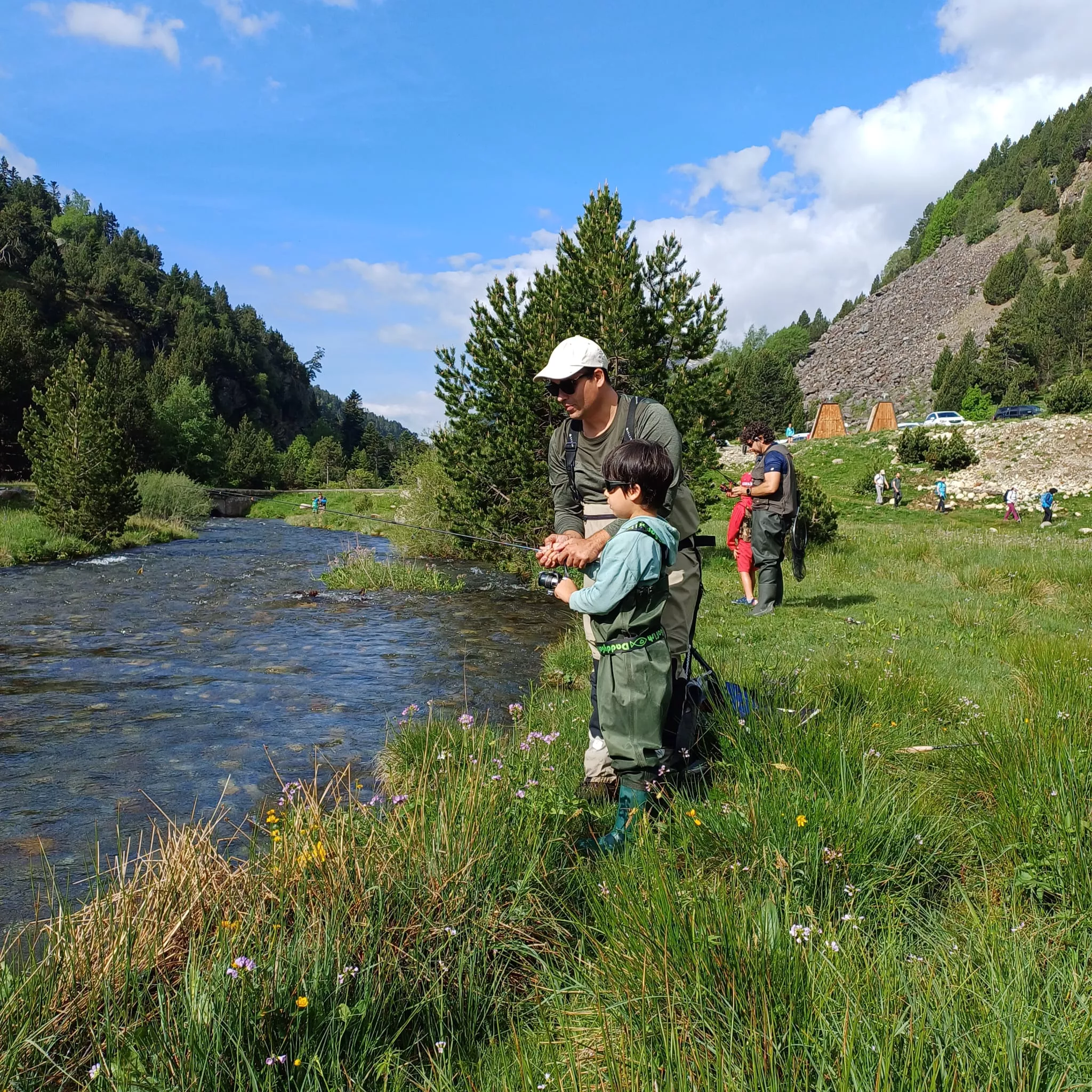 "Papá llévame a pescar" en Benasque