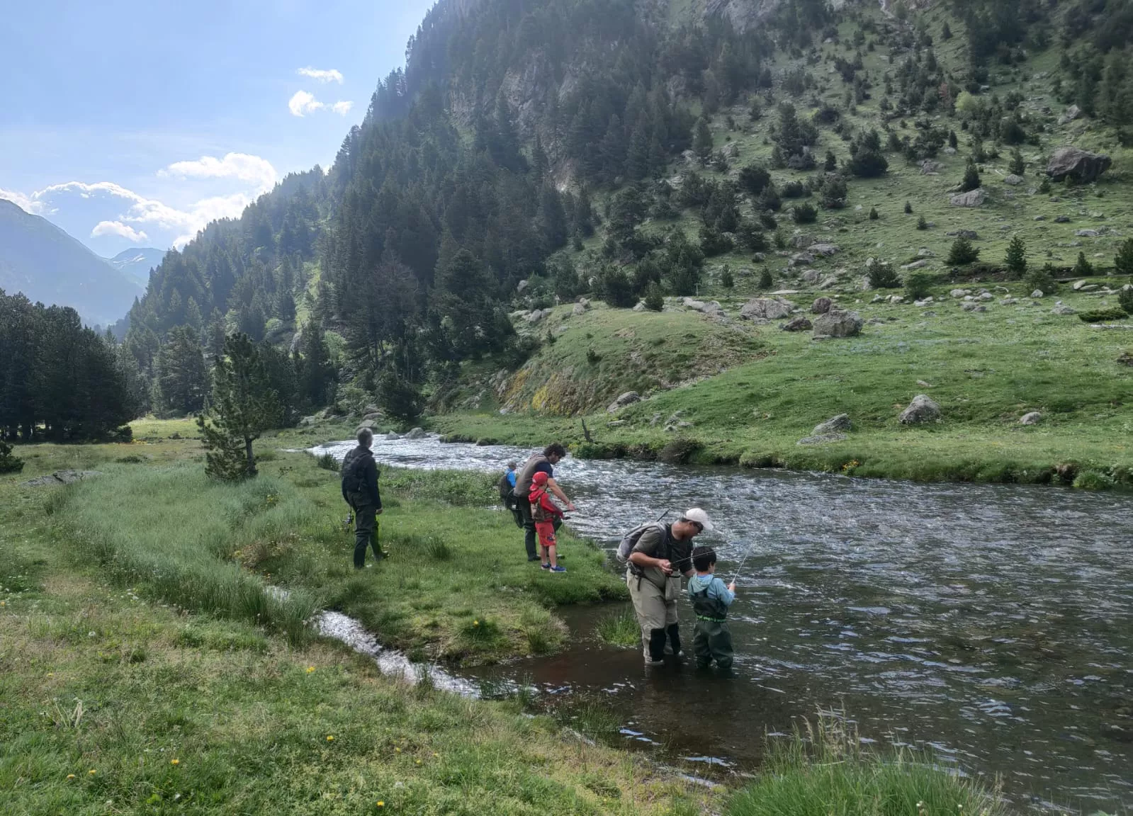 "Papá llévame a pescar" en Benasque