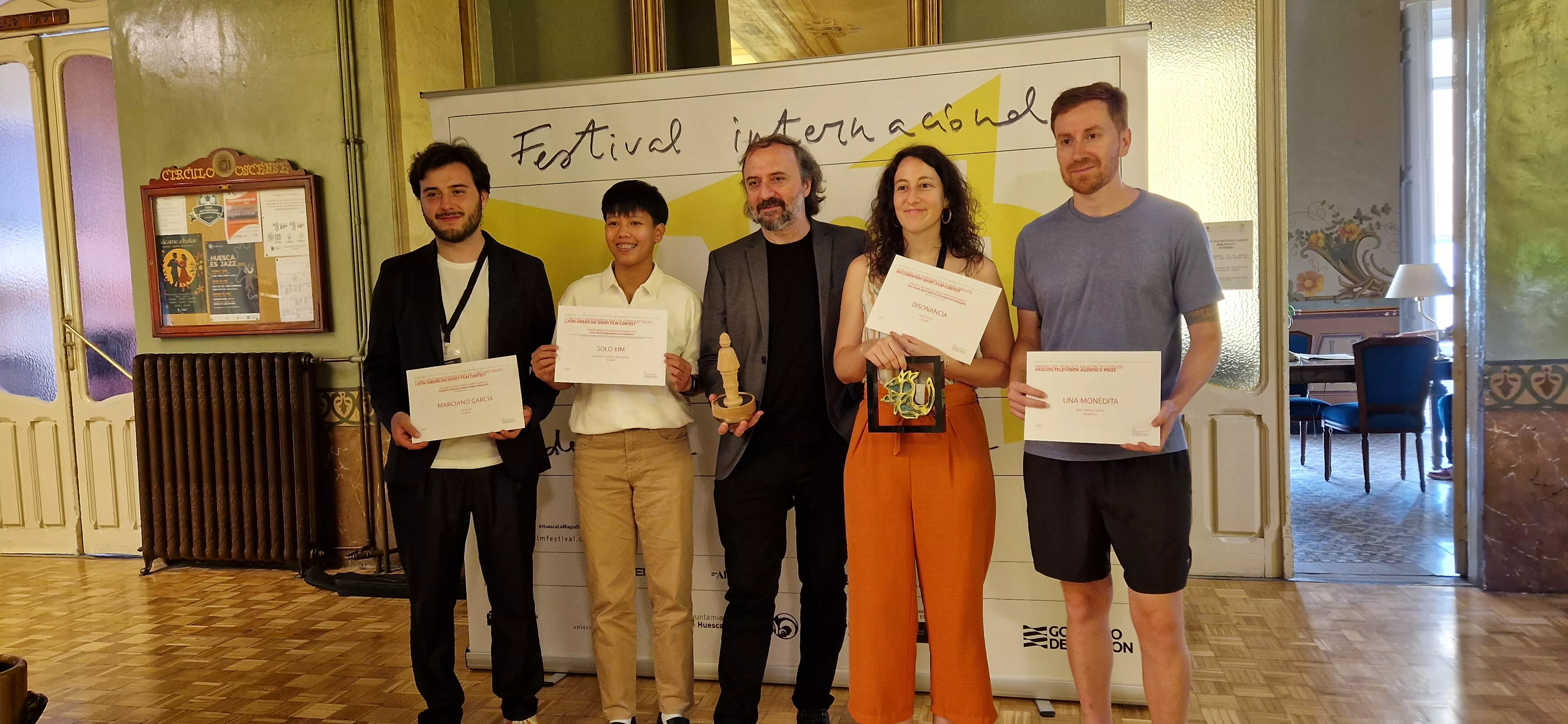 Lectura del palmarés del 53º Festival Internacional de Cine de Huesca. Foto Myriam Martínez