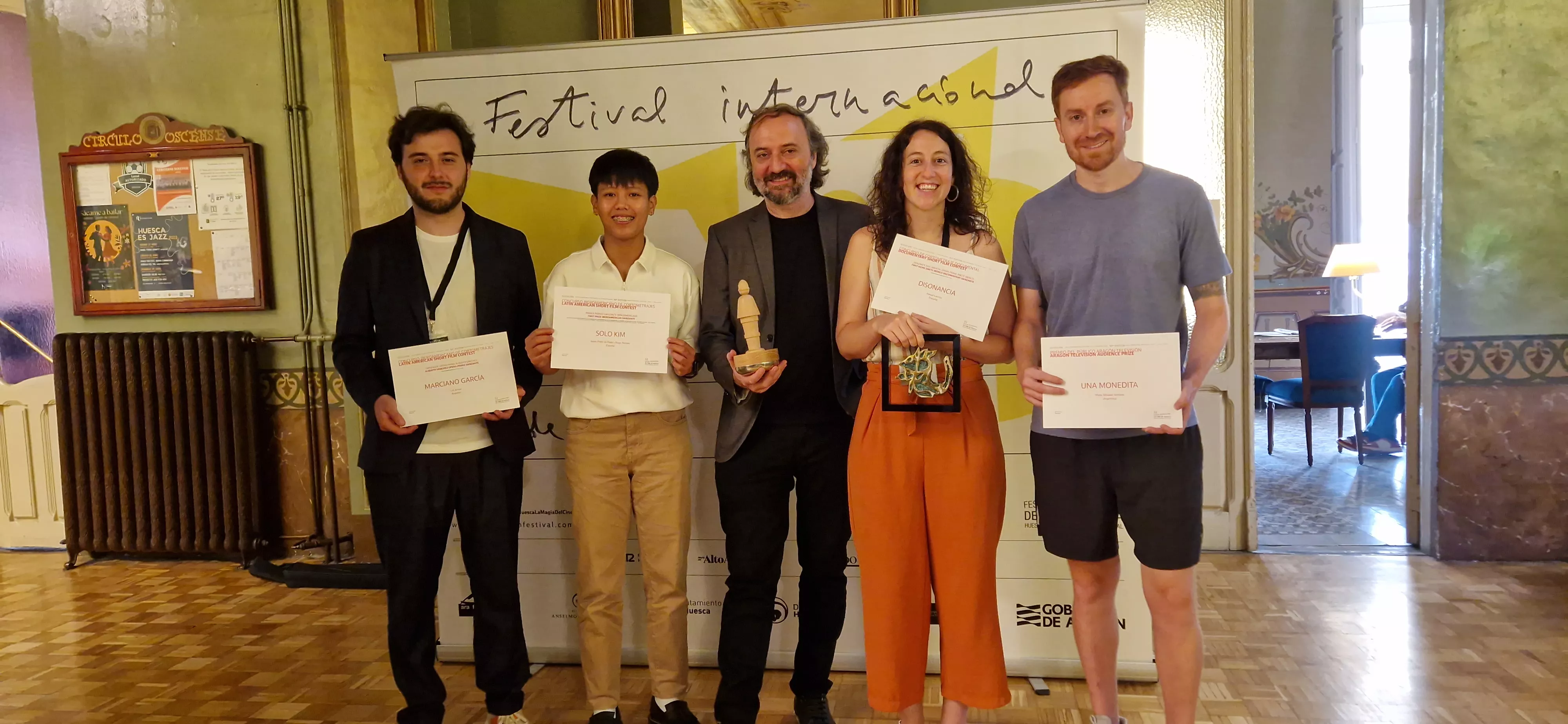 Lectura del palmarés del 53º Festival Internacional de Cine de Huesca. Foto Myriam Martínez