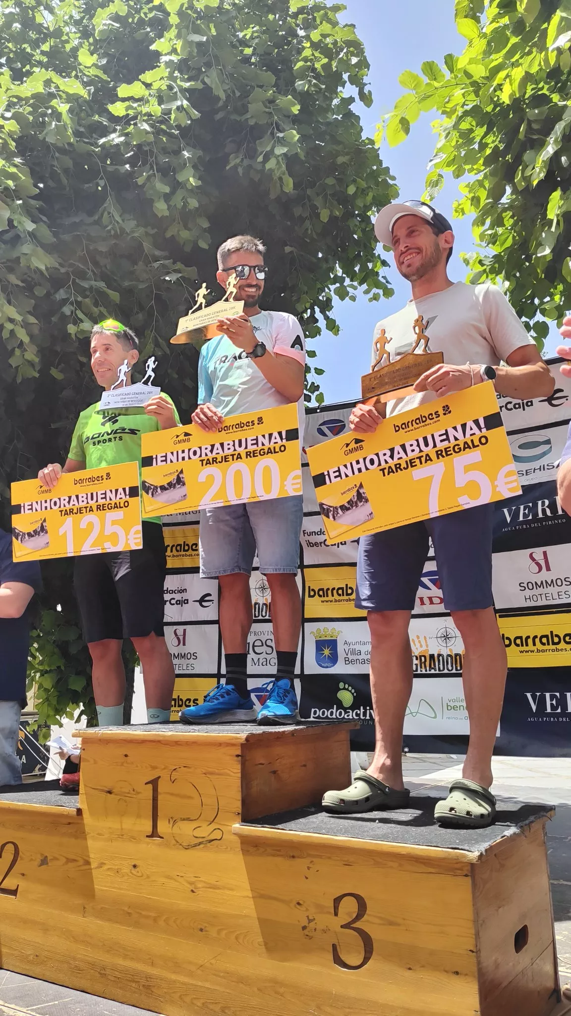 Gran Maratón Montañas de Benasque. Podio masculino 28K