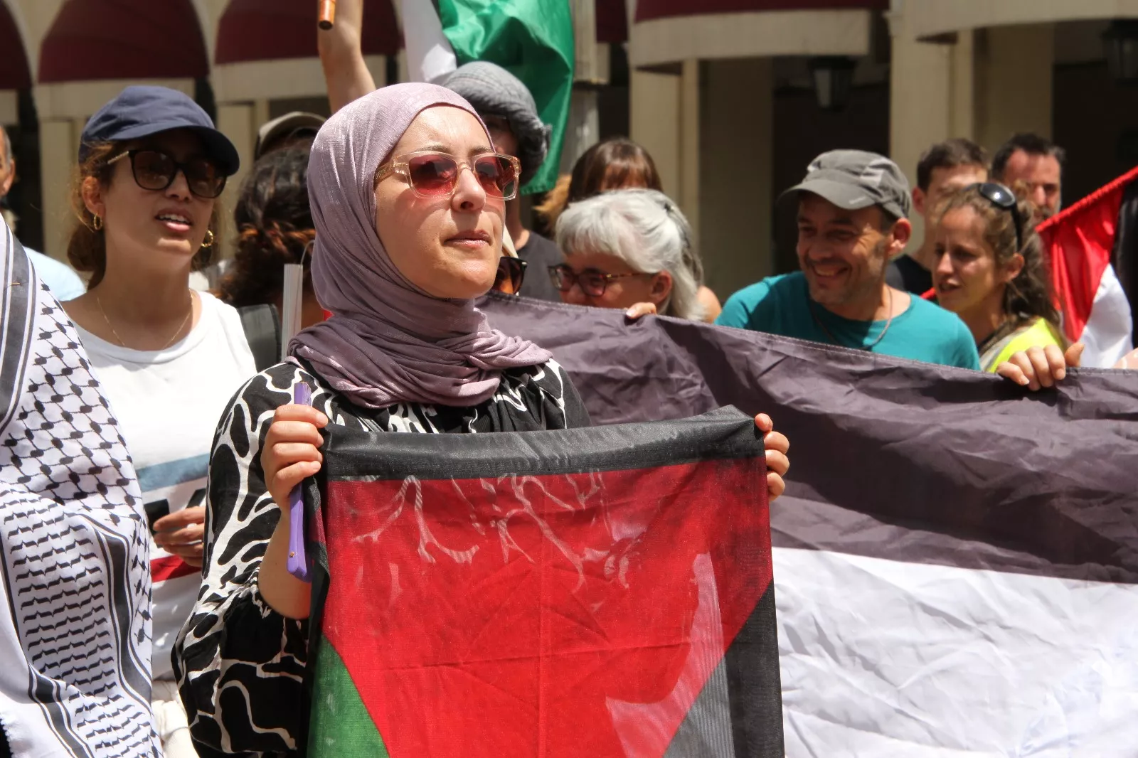 Marcha Nueno-Huesca por Palestina. Foto Carlos Neofato