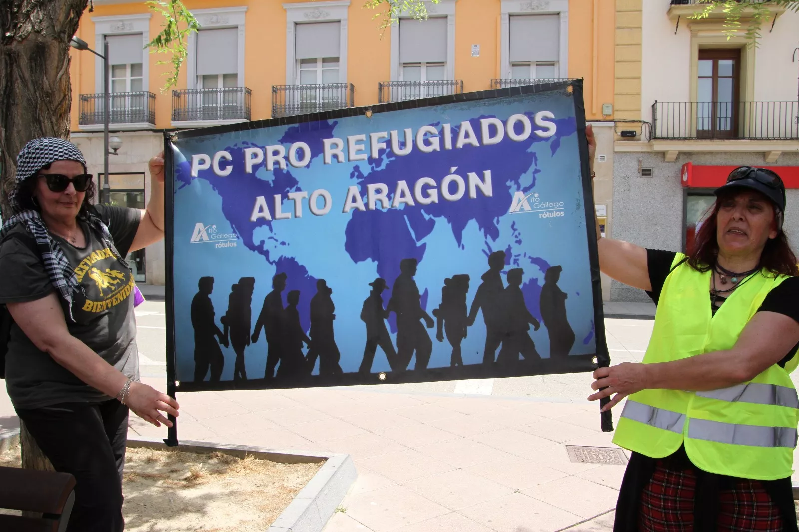 Marcha Nueno-Huesca por Palestina. Foto Carlos Neofato