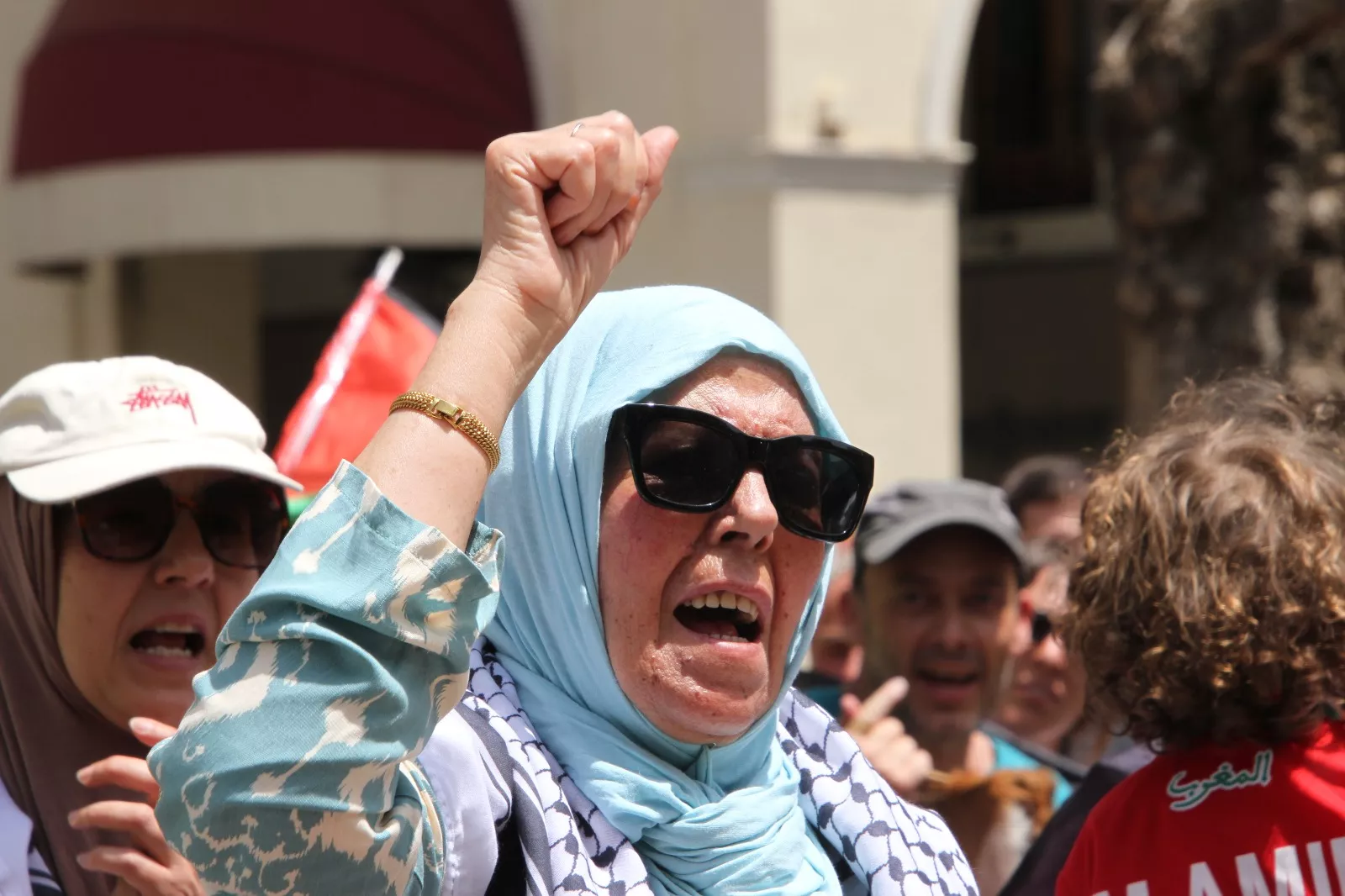 Marcha Nueno-Huesca por Palestina. Foto Carlos Neofato