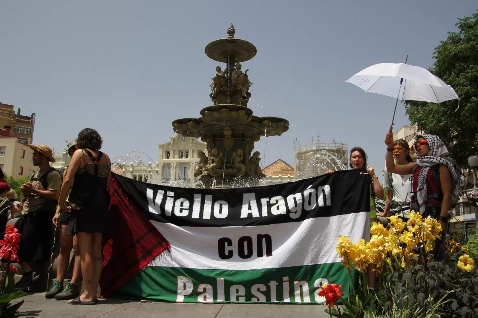 Marcha Nueno-Huesca por Palestina. Foto Carlos Neofato