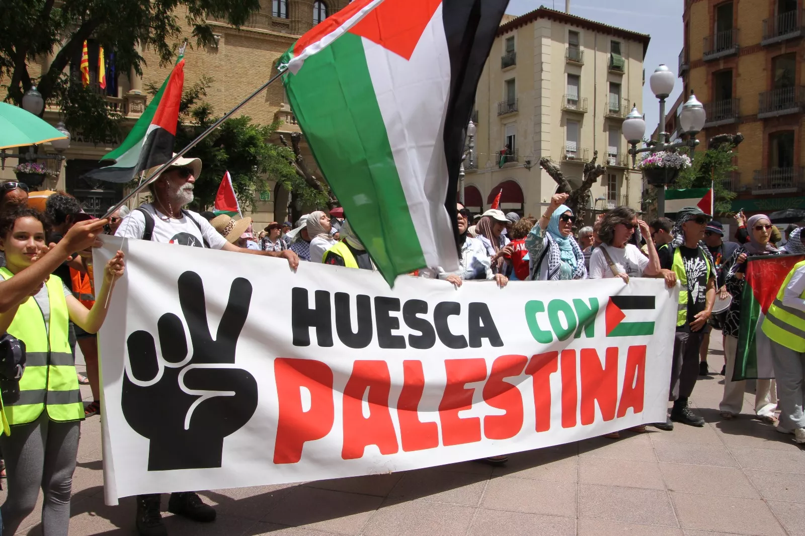 Marcha Nueno-Huesca por Palestina. Foto Carlos Neofato