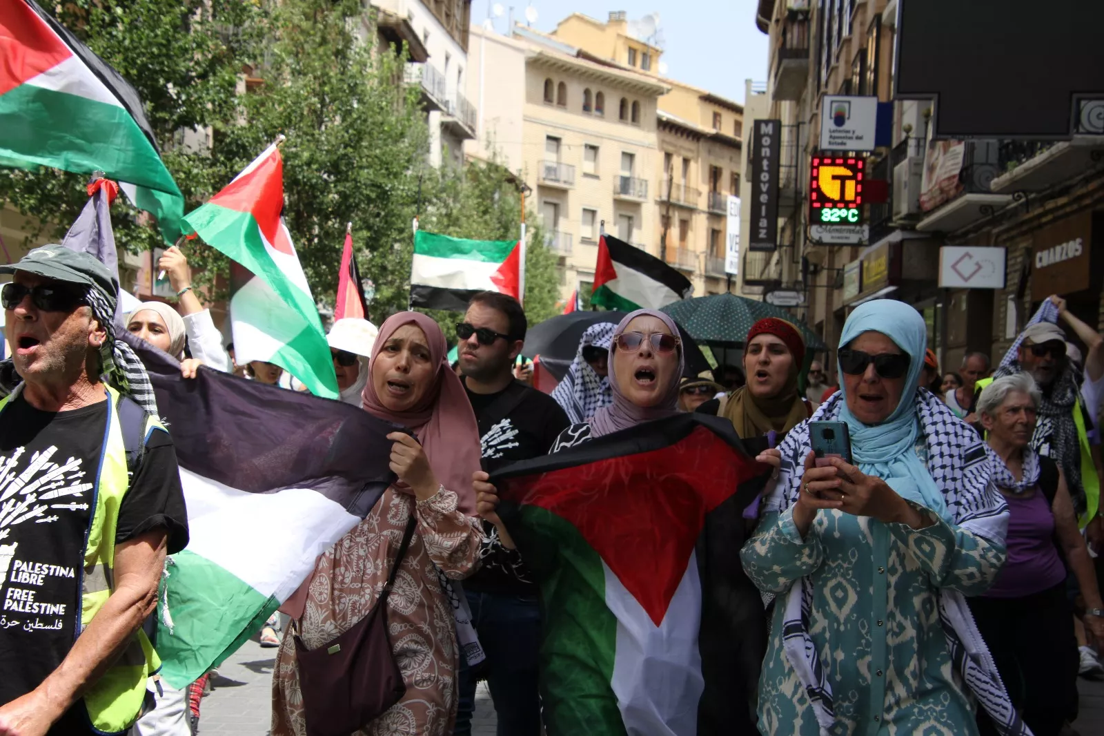Marcha Nueno-Huesca por Palestina. Foto Carlos Neofato