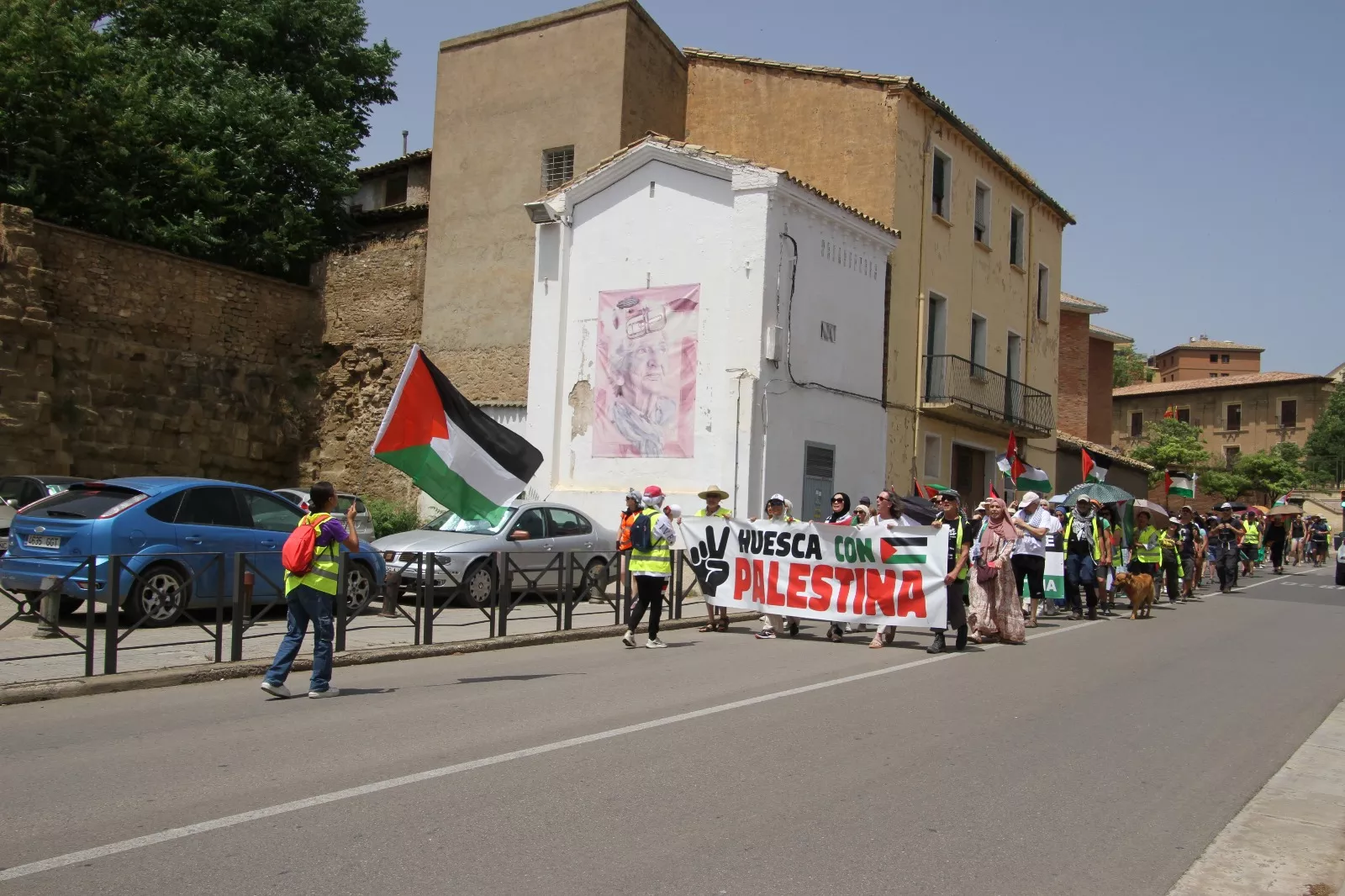 Marcha Nueno-Huesca por Palestina. Foto Carlos Neofato