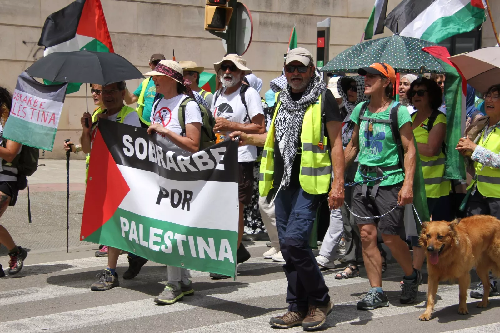 Marcha Nueno-Huesca por Palestina. Foto Carlos Neofato