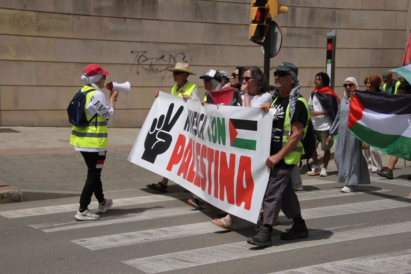 Marcha Nueno-Huesca por Palestina. Foto Carlos Neofato