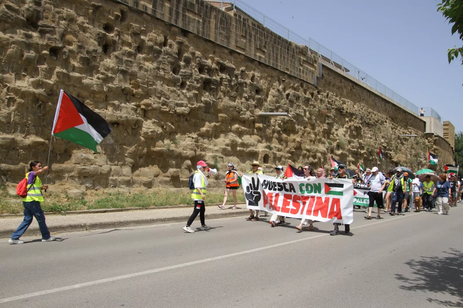 Marcha Nueno-Huesca por Palestina. Foto Carlos Neofato