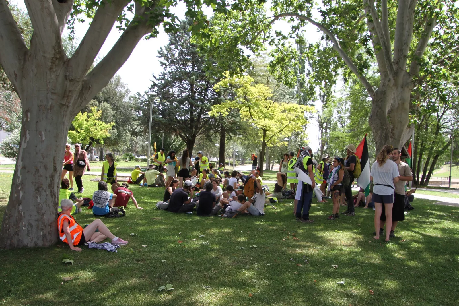 Marcha Nueno-Huesca por Palestina. Foto Carlos Neofato