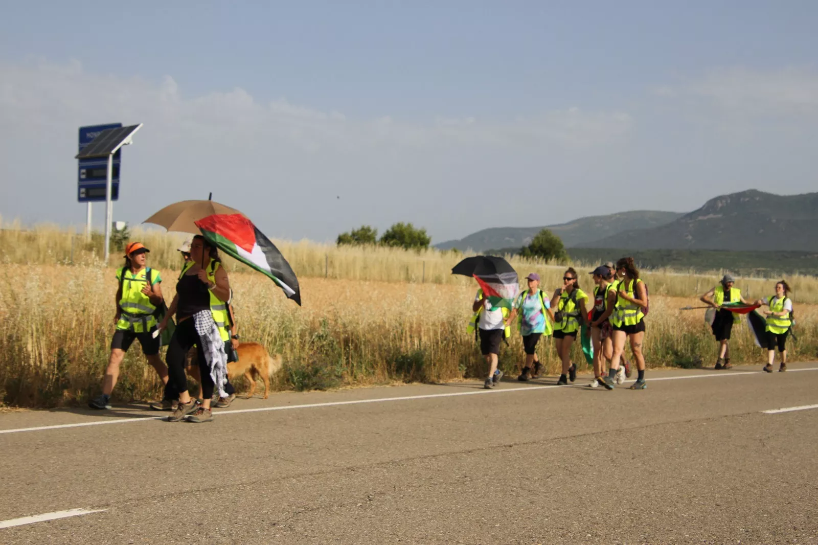 Marcha Nueno-Huesca por Palestina. Foto Carlos Neofato