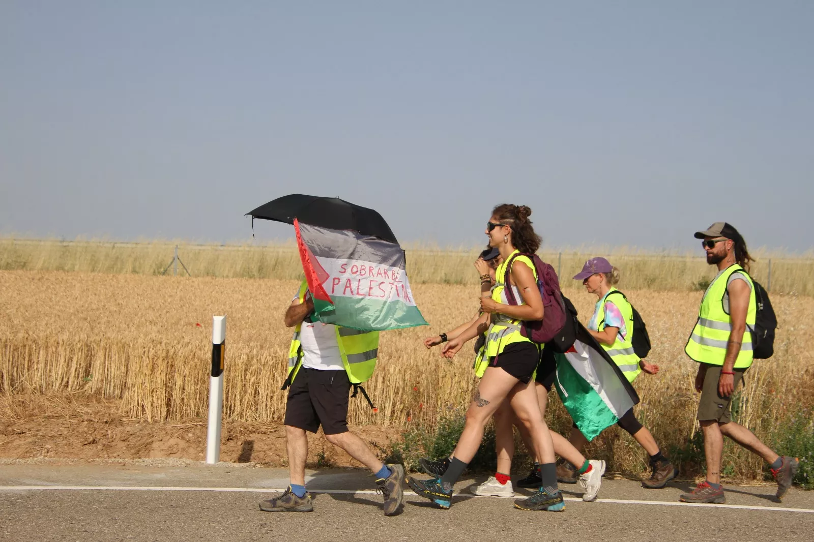 Marcha Nueno-Huesca por Palestina. Foto Carlos Neofato
