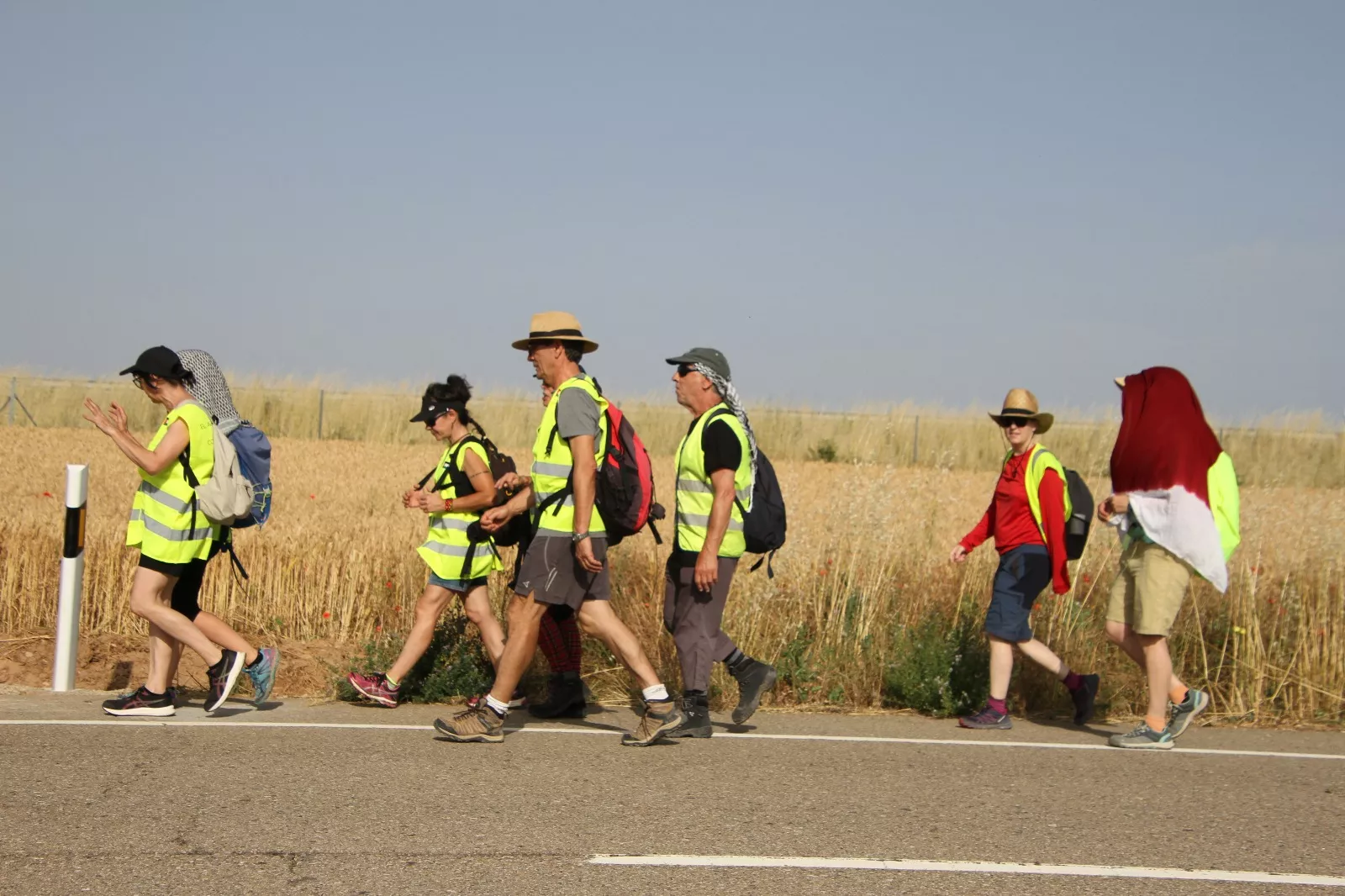 Marcha Nueno-Huesca por Palestina. Foto Carlos Neofato