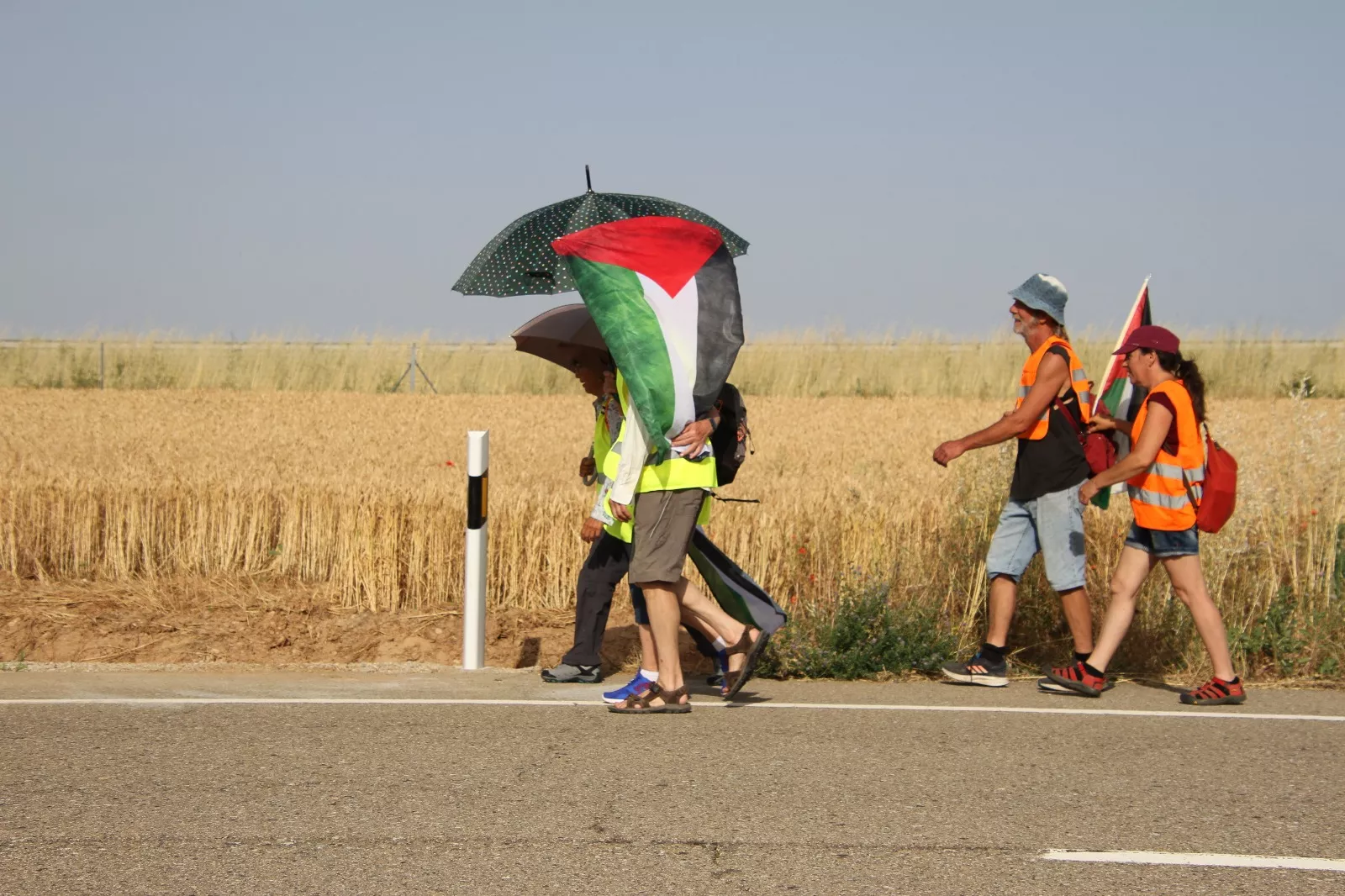 Marcha Nueno-Huesca por Palestina. Foto Carlos Neofato