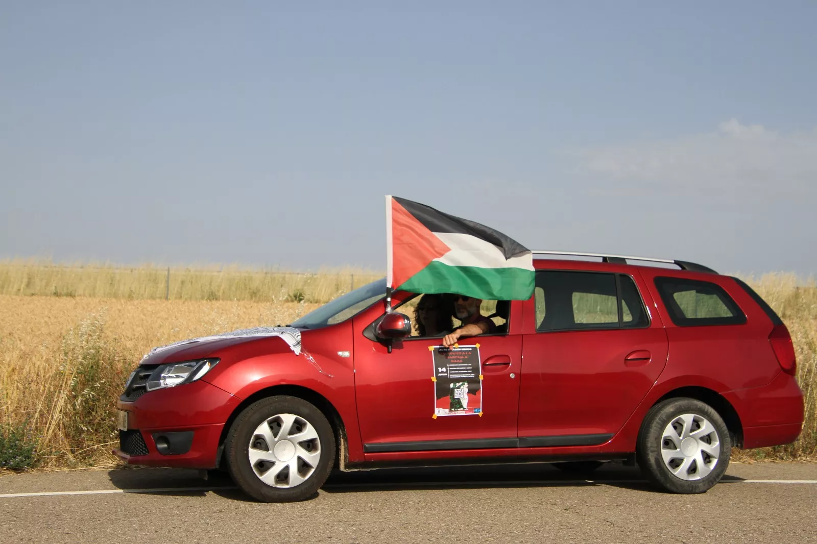Marcha Nueno-Huesca por Palestina. Foto Carlos Neofato