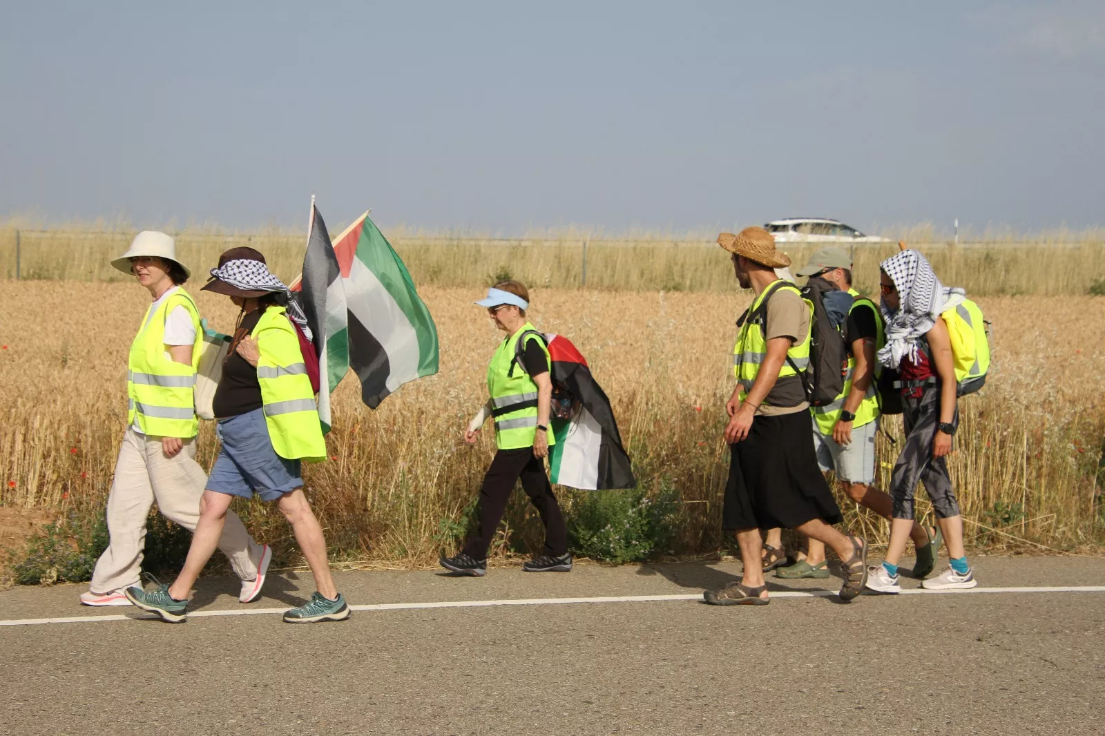 Marcha Nueno-Huesca por Palestina. Foto Carlos Neofato