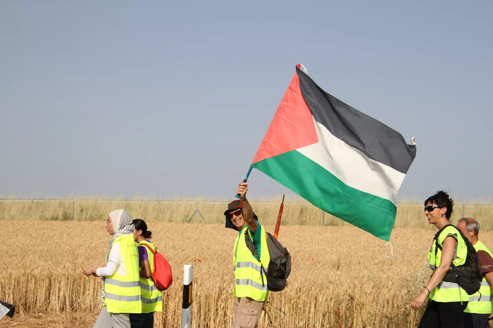 Marcha Nueno-Huesca por Palestina. Foto Carlos Neofato